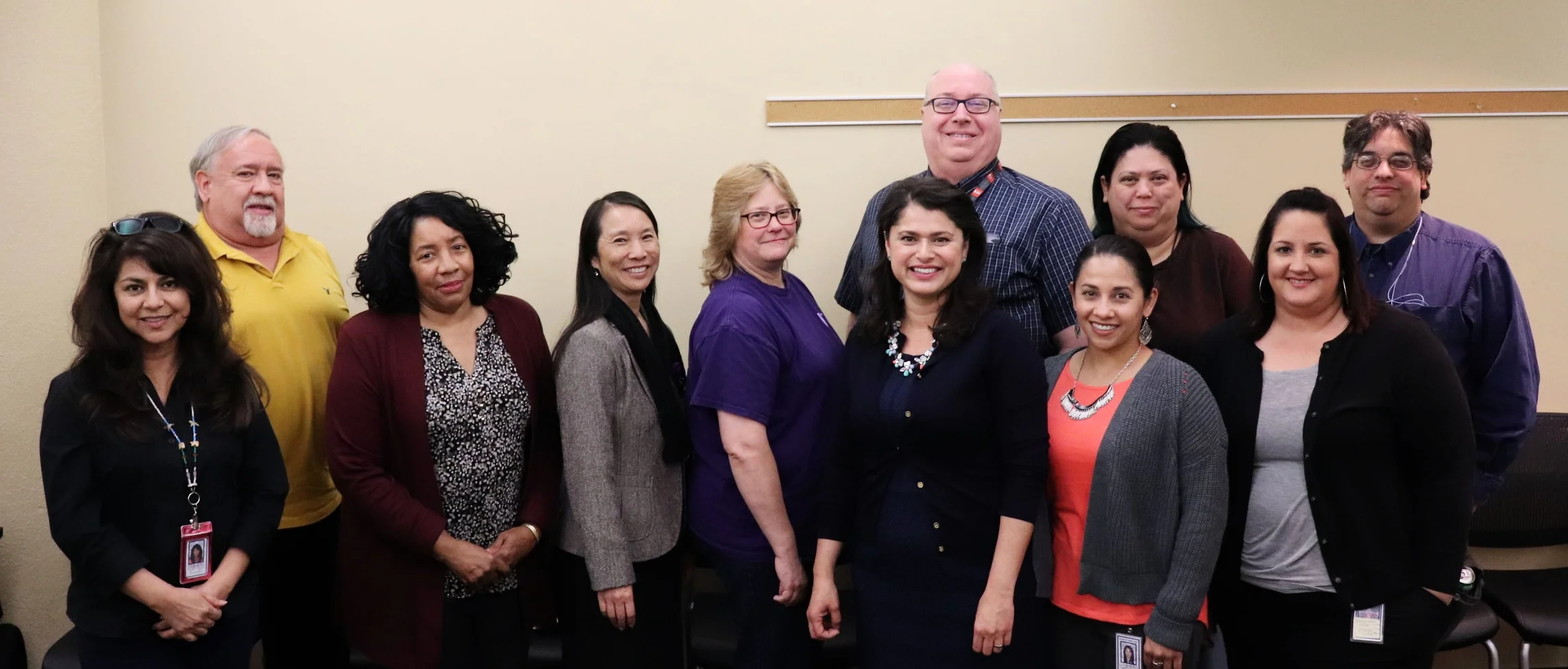 Priya with representatives of SEIU Local 521