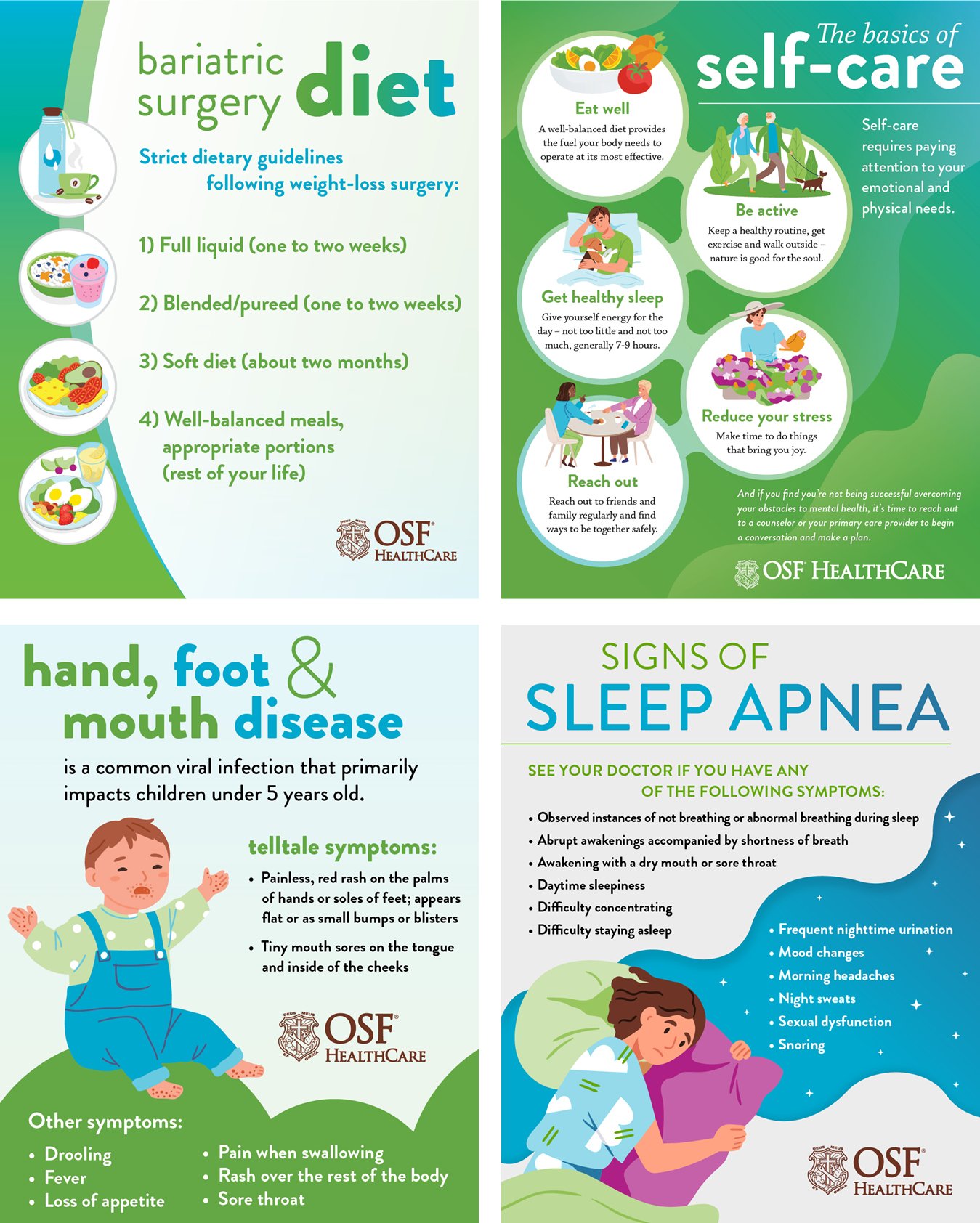 OSF HealthCare Social Media Infographics