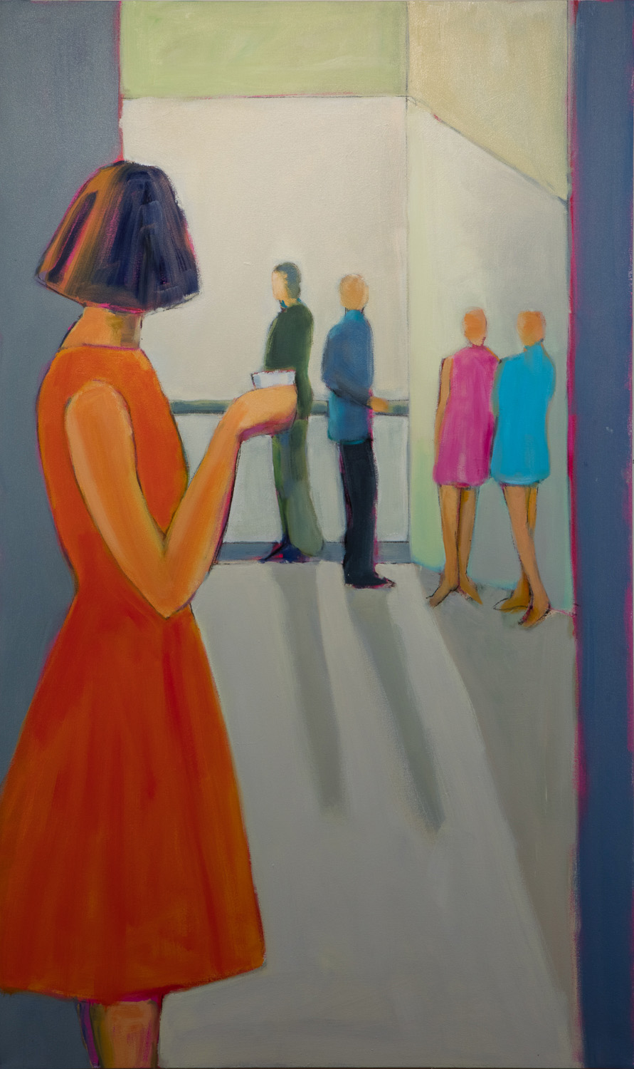  Sarah Benham -  The Balcony   Oil on Canvas, 60 x 36 inches 