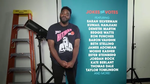 Ron Funches promotes Jokes for Votes - Voter Registration Campaign