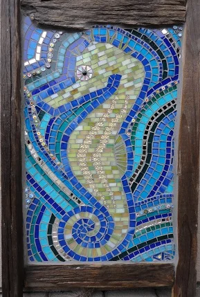 Seahorse (Stained Glass, Mirror)