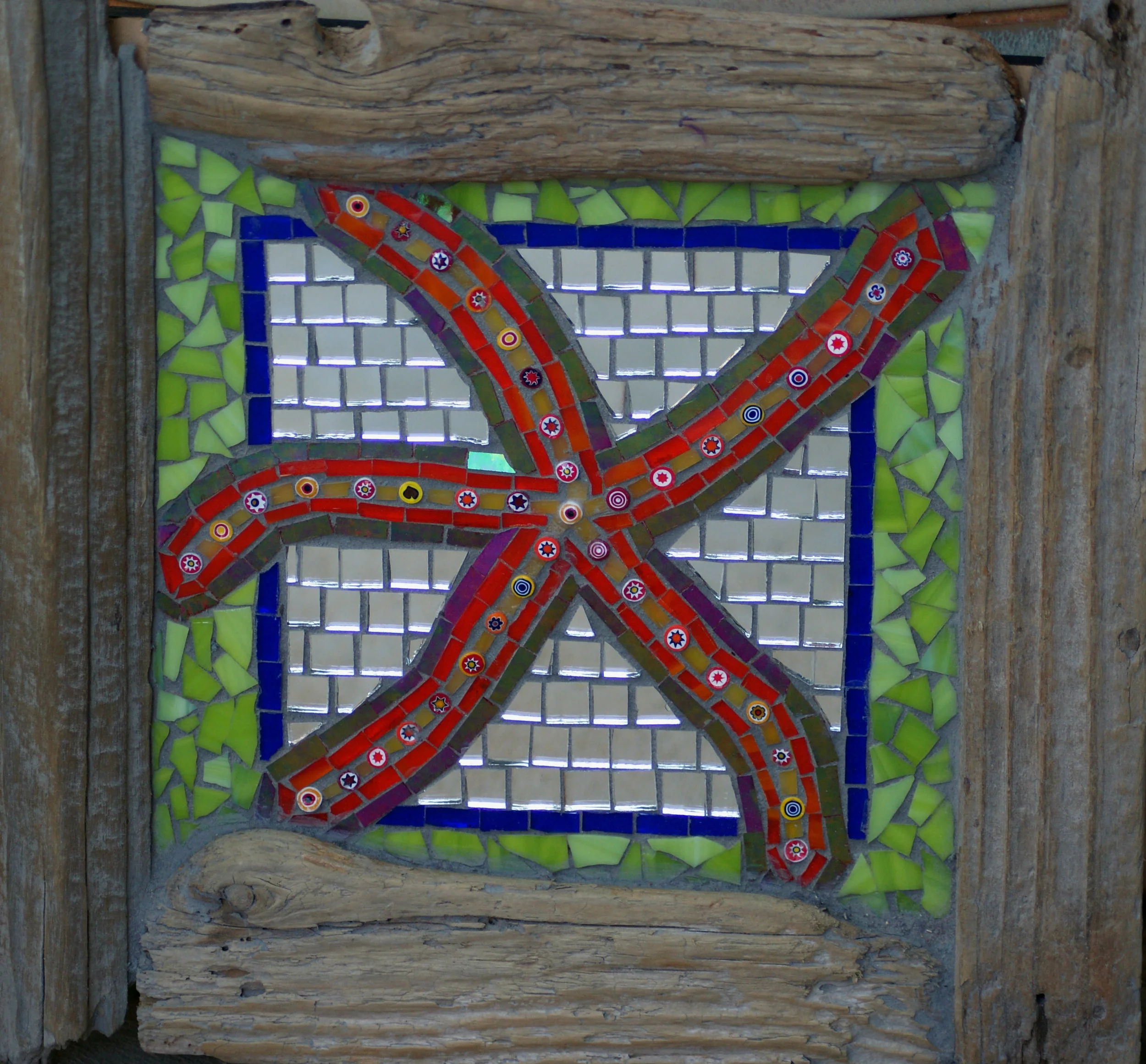 SeaStar with Drift Frame (Mirror, Millefiori, Stained Glass)