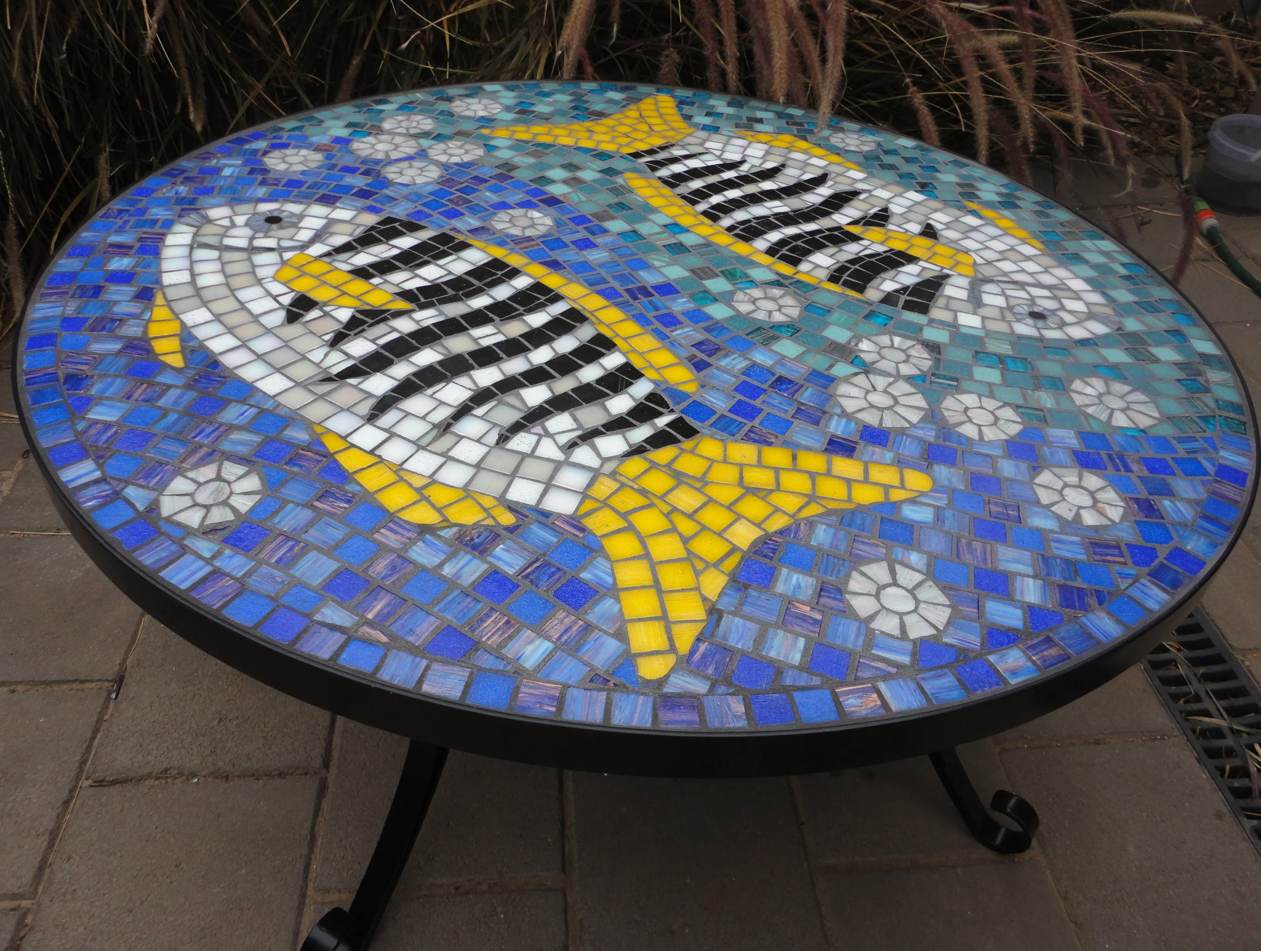 Zebra Fish Coffee Table (Commission) (Glass Tiles)