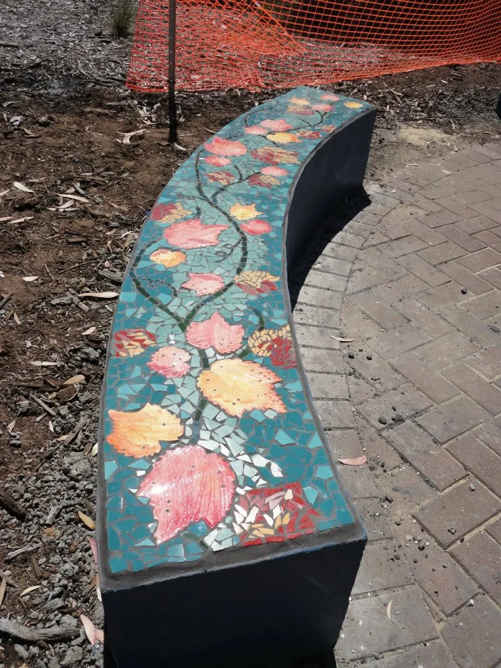 Autumn bench, Seaford Community Centre