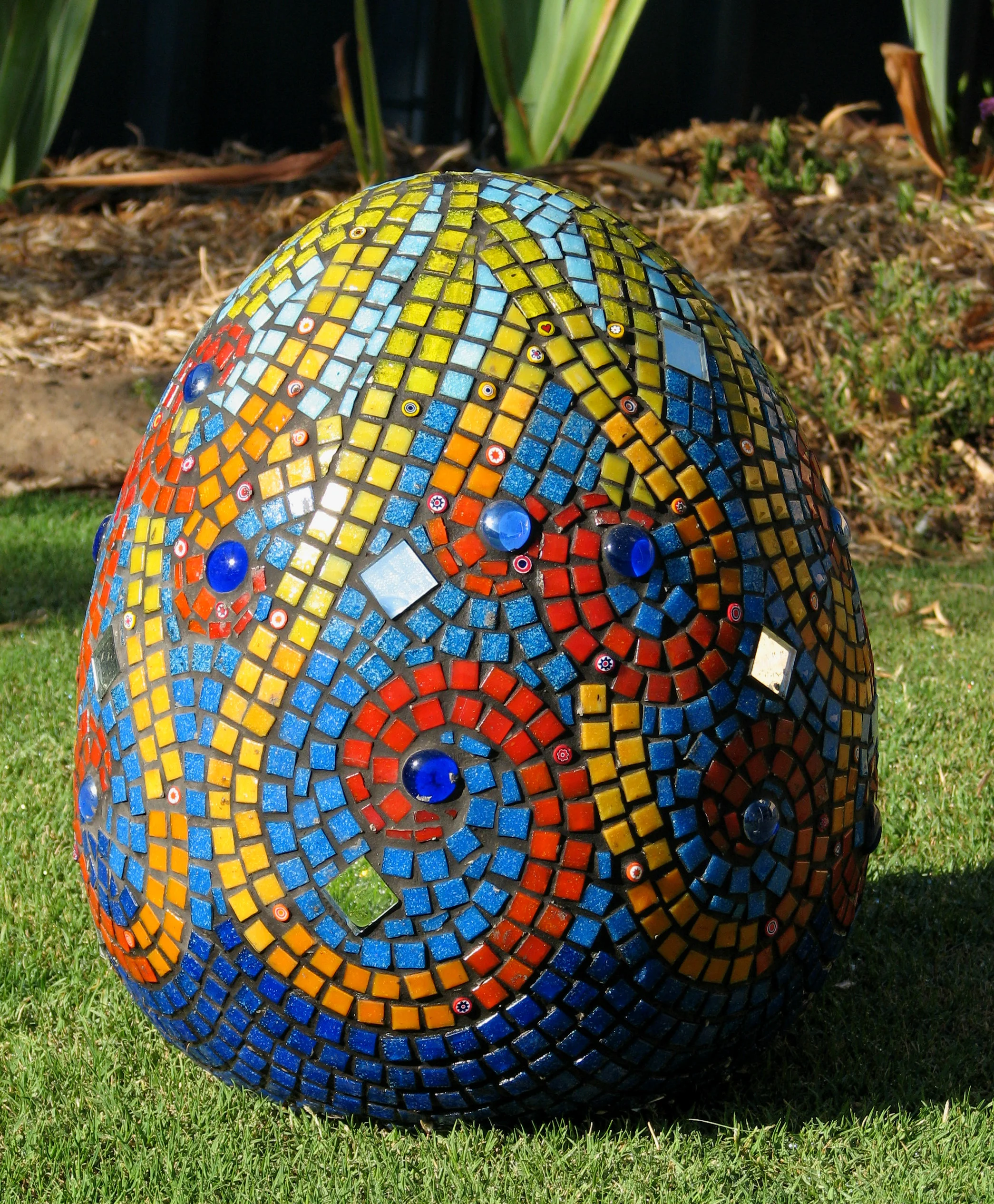 Circus Egg (Glass Tiles, Mirror, Millefiori)