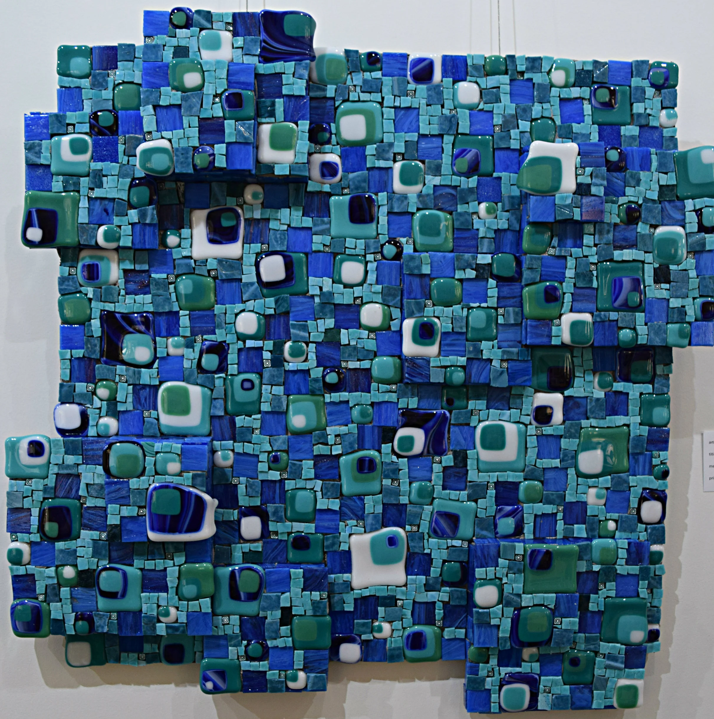 Aqua Geo (Glass Fusions, Smalti, Millefiori)