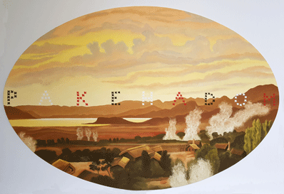 Power Sampler (after Charles Blomfield) Oil on paper, 370 x 555 mm oval Sold