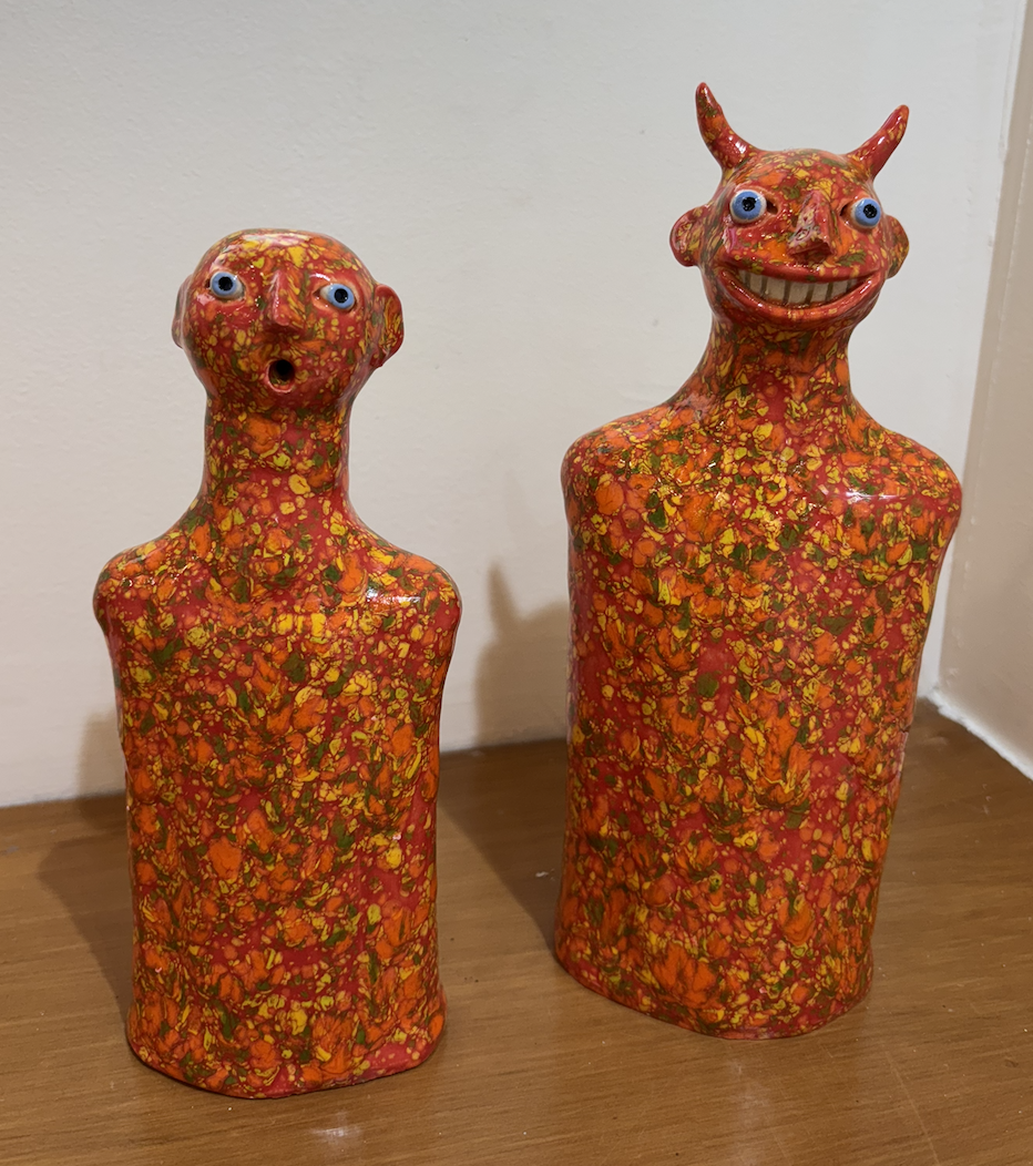 Orange Crystal Guy and Orange Crystal Devil