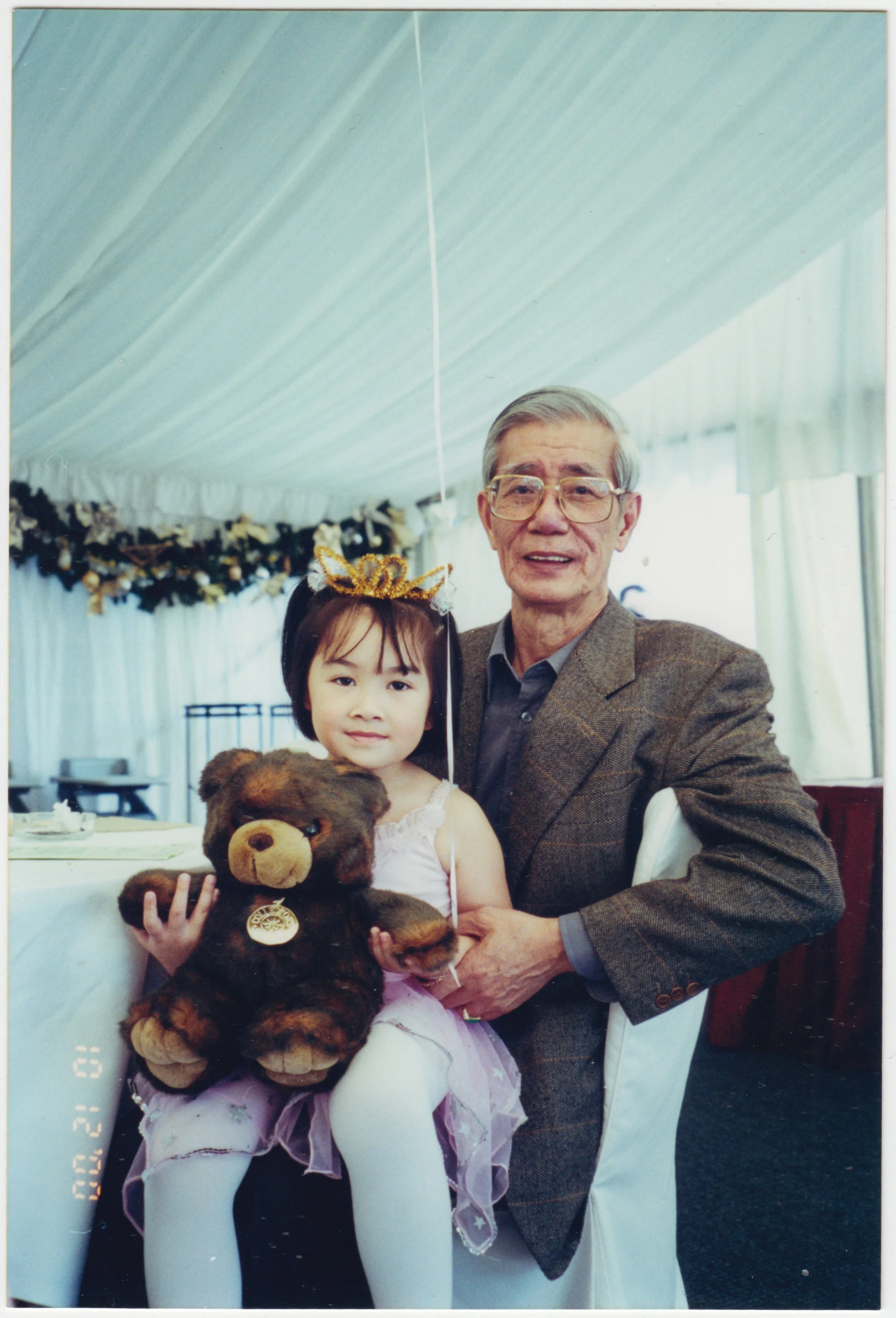 Unknown location, taken on 10 December 2000. Charlotte was learning ballet at the time but gave up after a year or two.