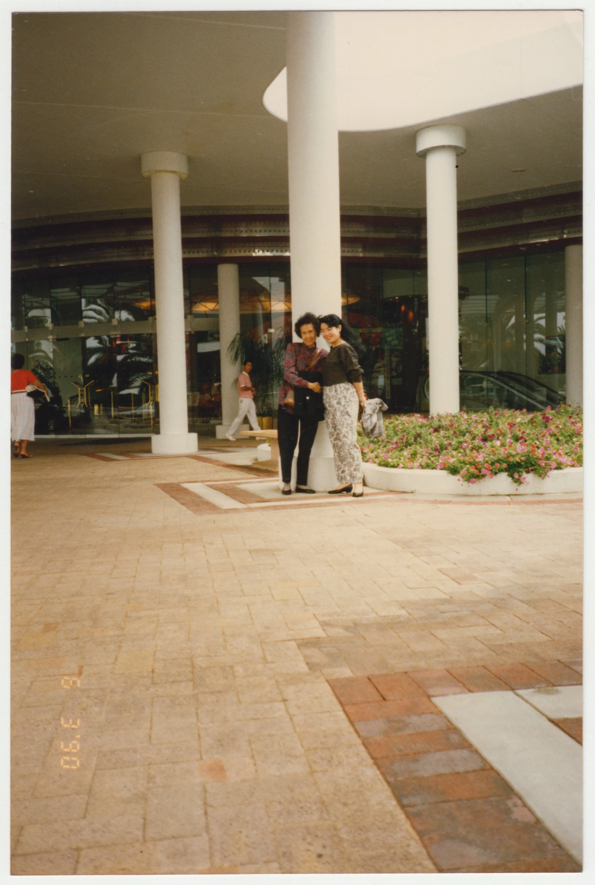 Mum & 姨太婆 in Crown Perth, Burswood, Australia. Taken on 6 March 1990.