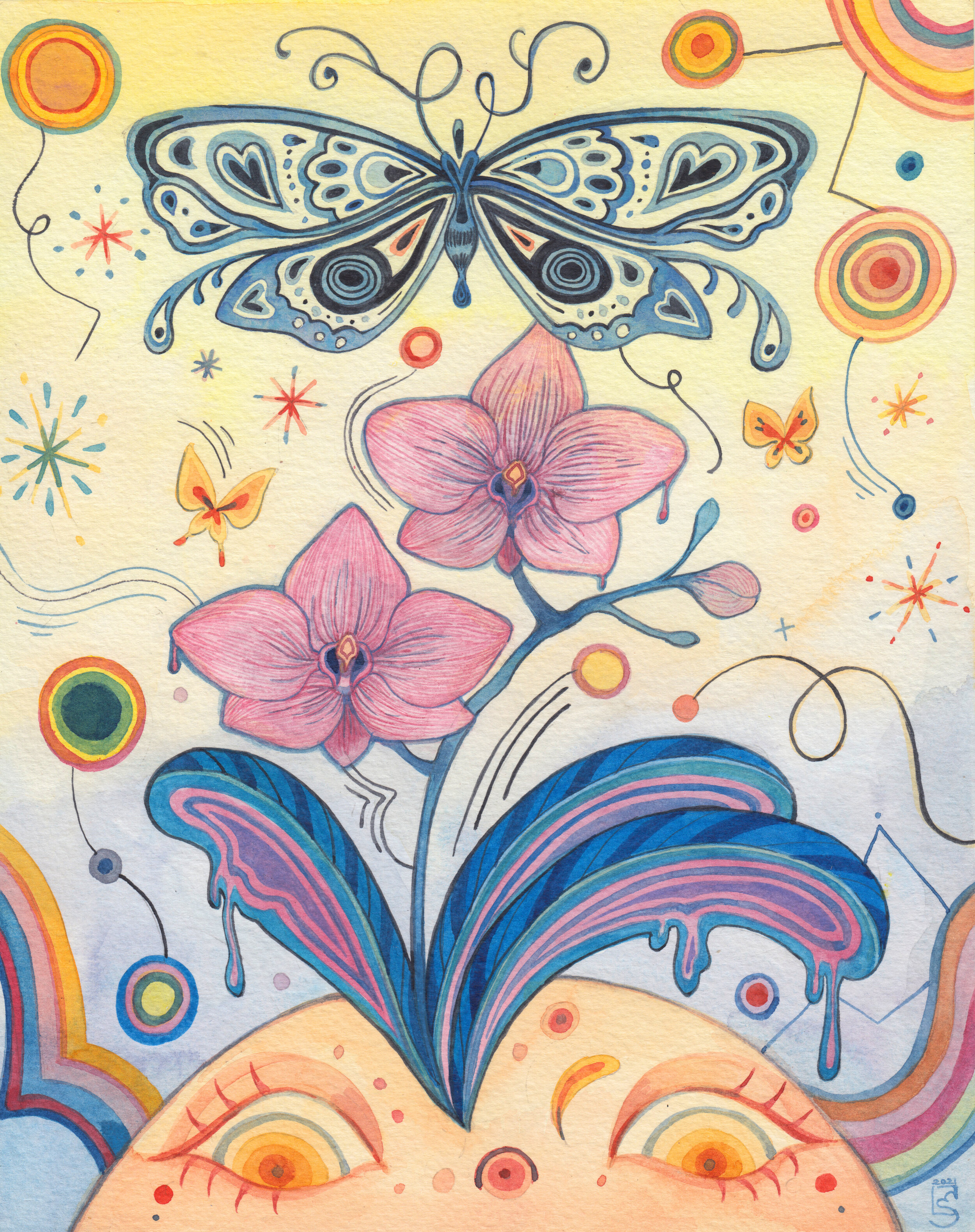 Spring (Four Seasons). 19 x 24 cm. Watercolour on Paper.