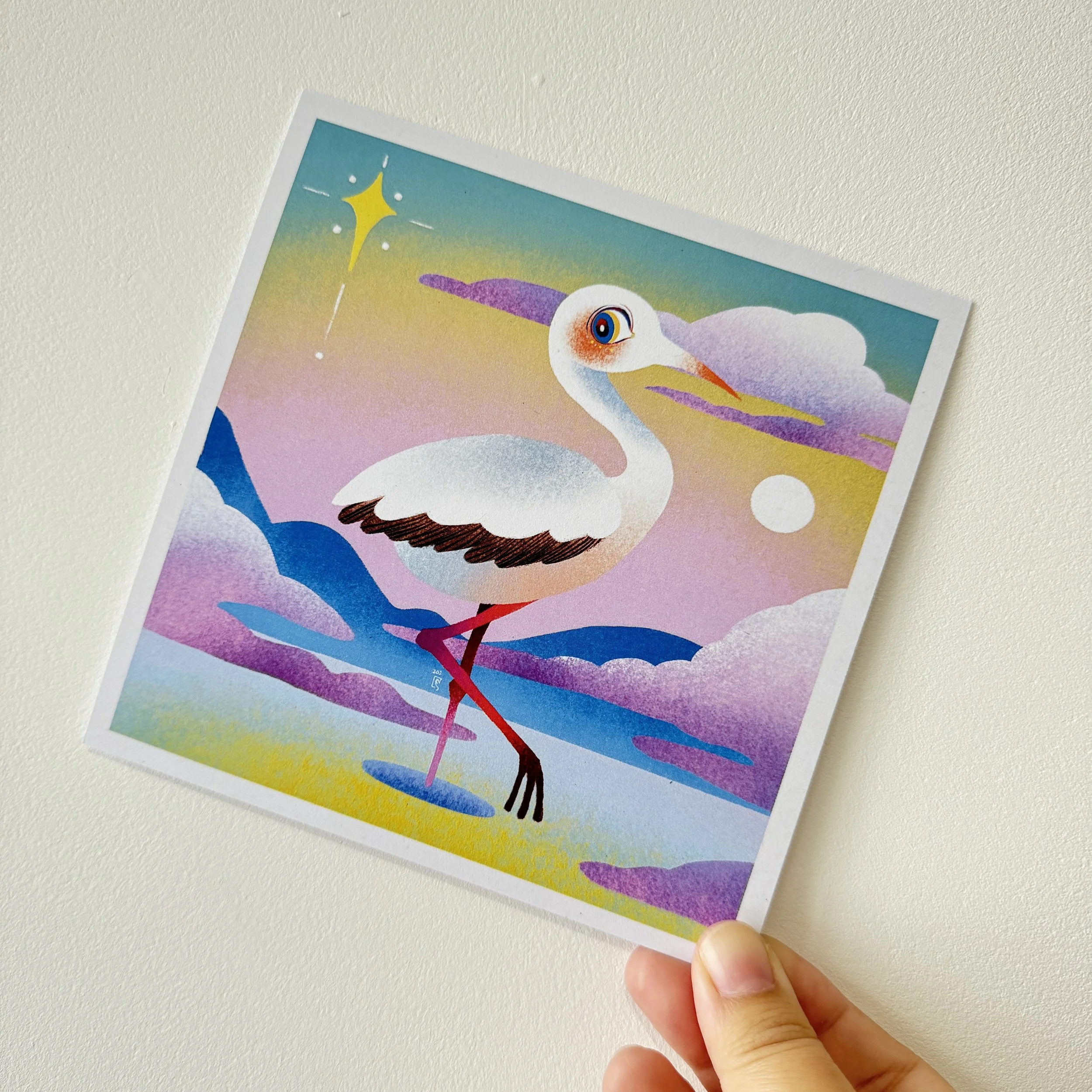 The Gwai Lenormand: The Stork – Print