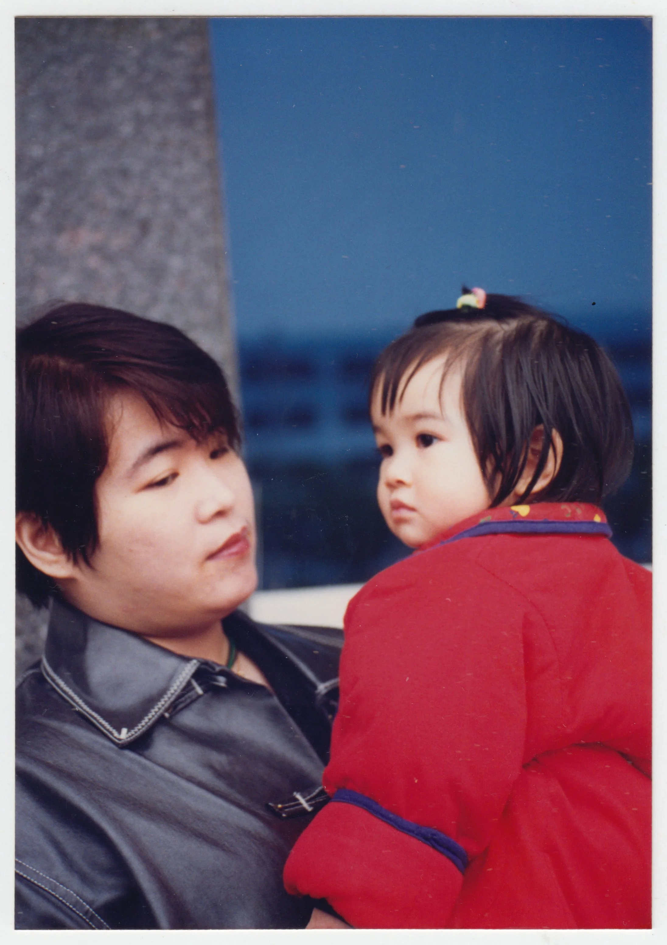 Taken in front of Marble Bra Factory 廣東萬邦公司, c. 1996 - 1997.