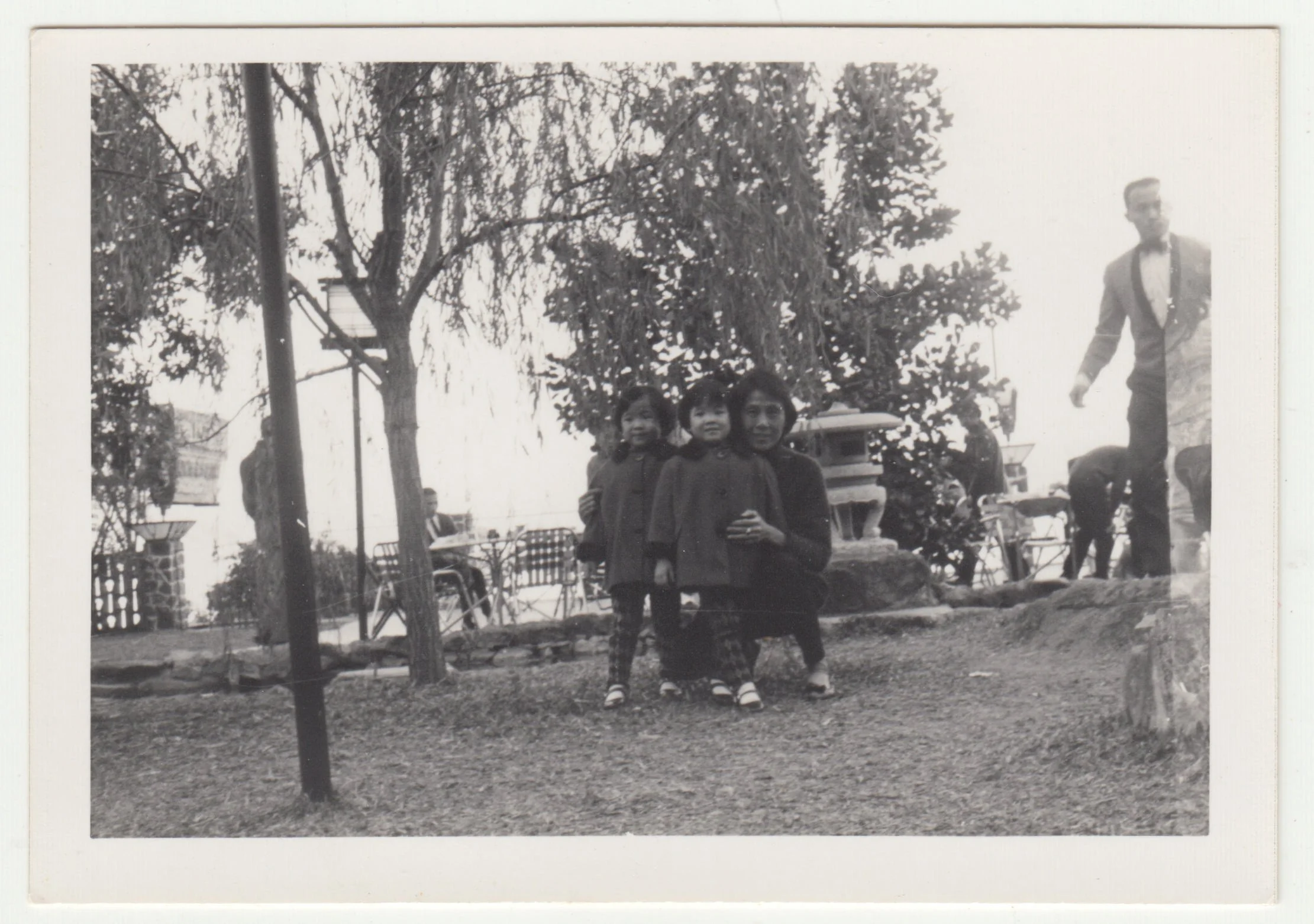 Mum, EE & 姨太婆 at a park, c. 1965-1966.