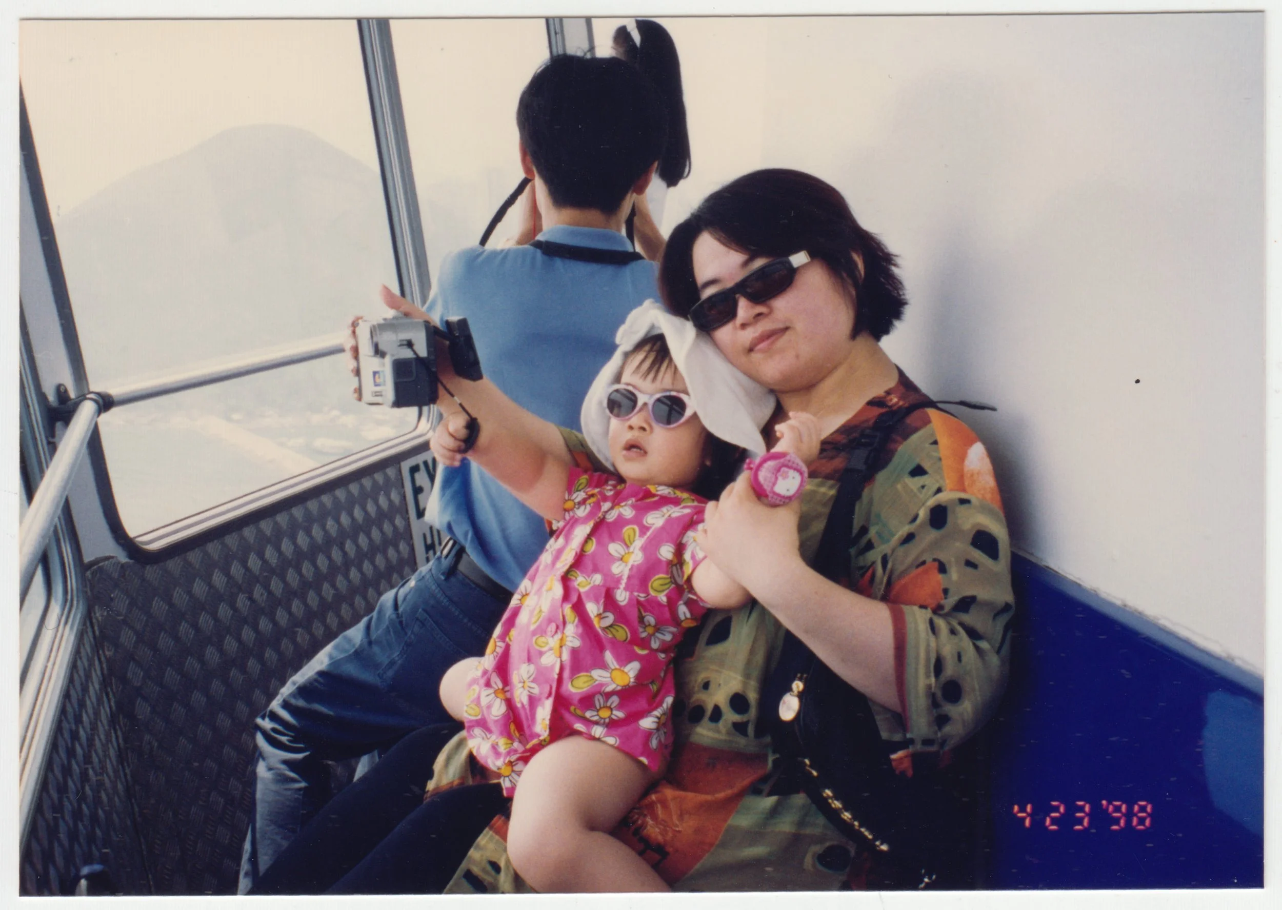 In a cable car, taken on 23 April 1998.