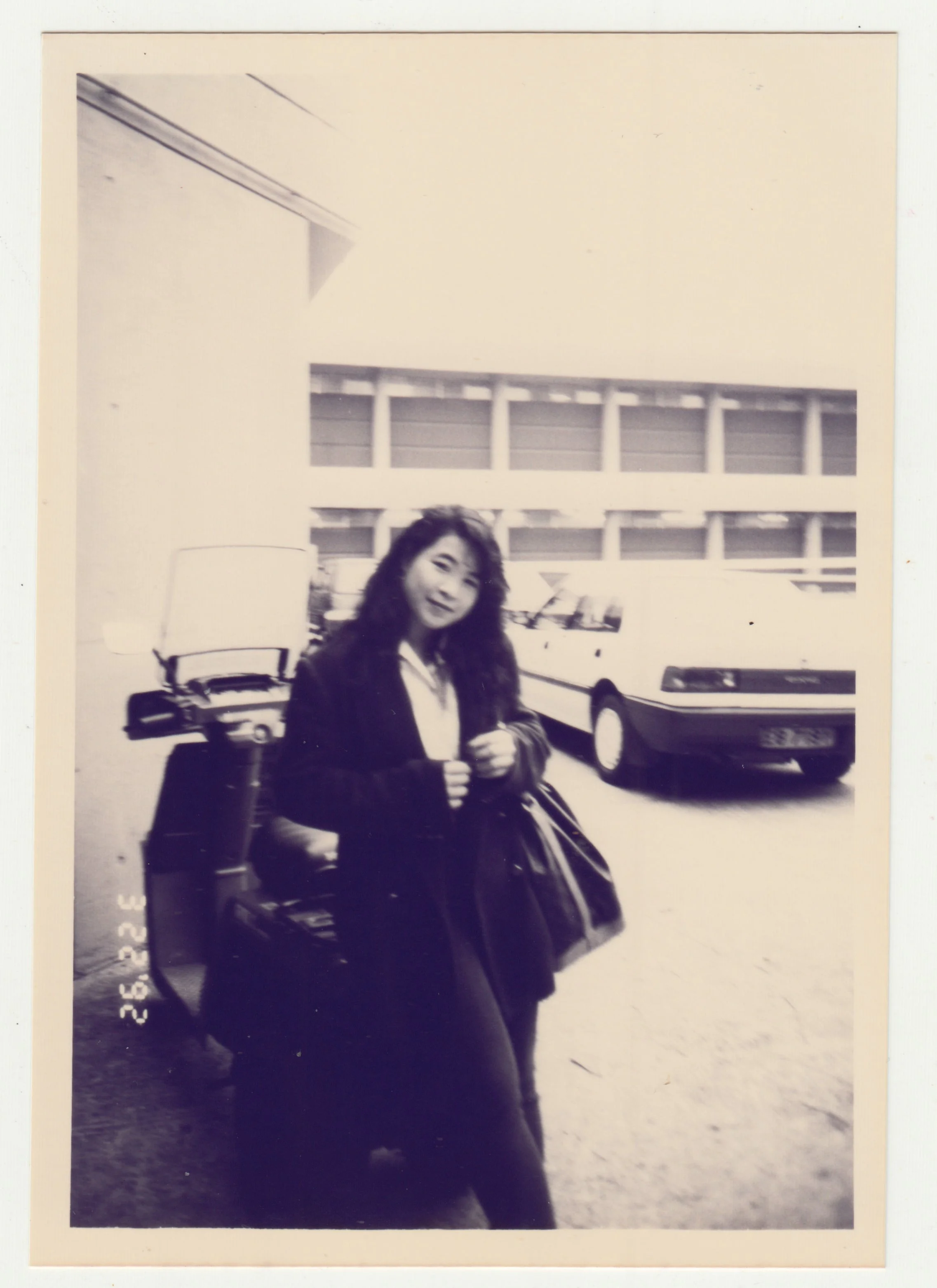 Mum at Hong Kong Jockey Club Stable, Shatin. Photo taken by EE on 22 March 1992.