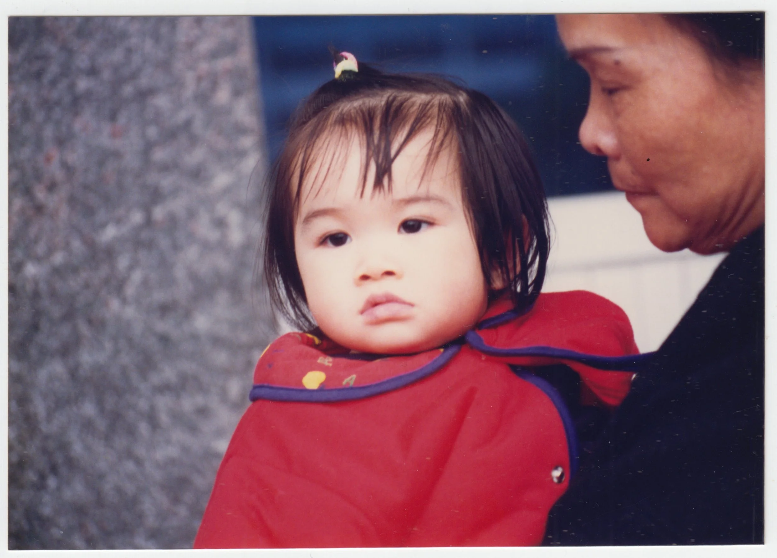 Taken in front of Marble Bra Factory 廣東萬邦公司, c. 1996 - 1997.