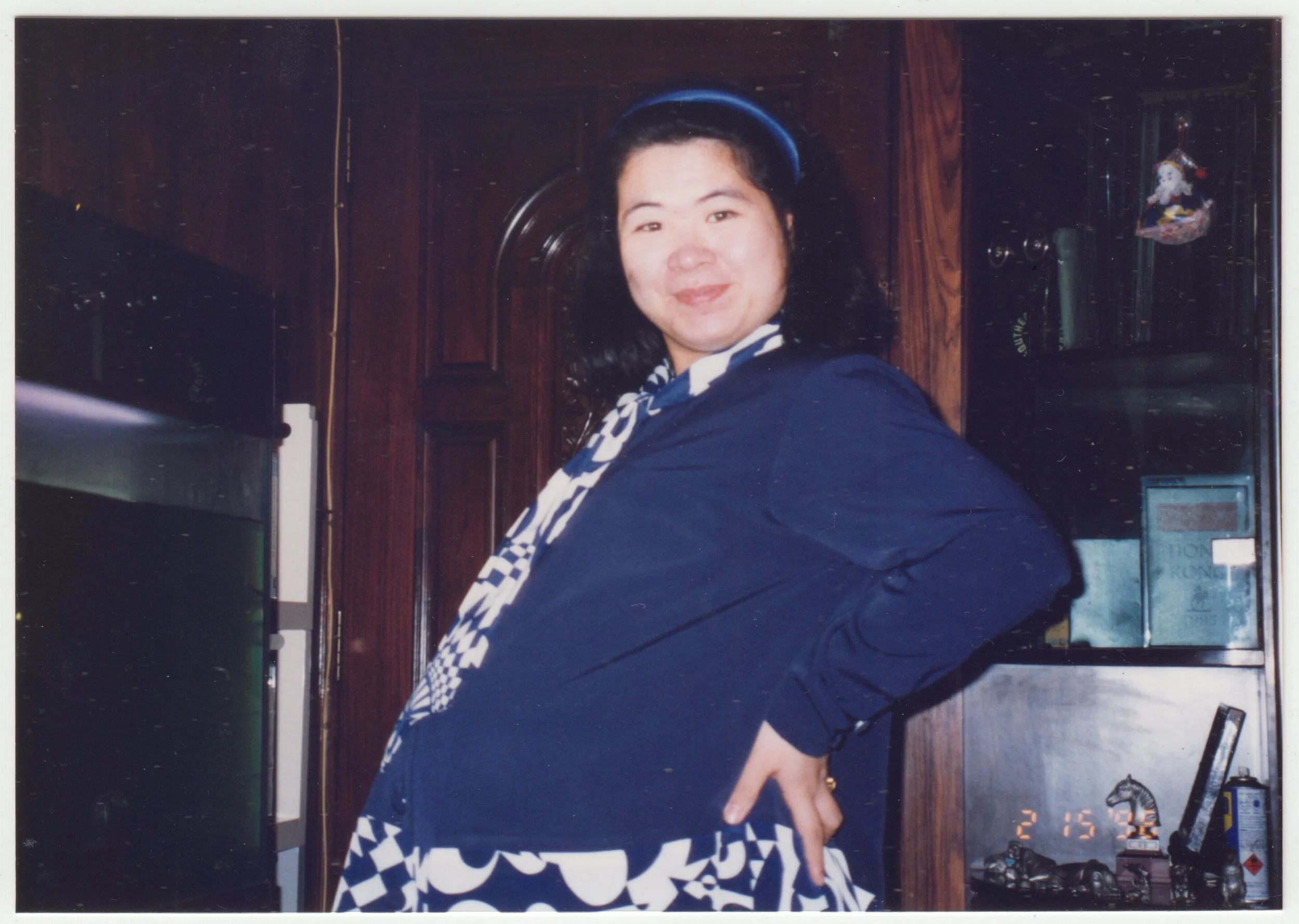 Mum, pregnant, taken at home on 18/F on 15 February 1996