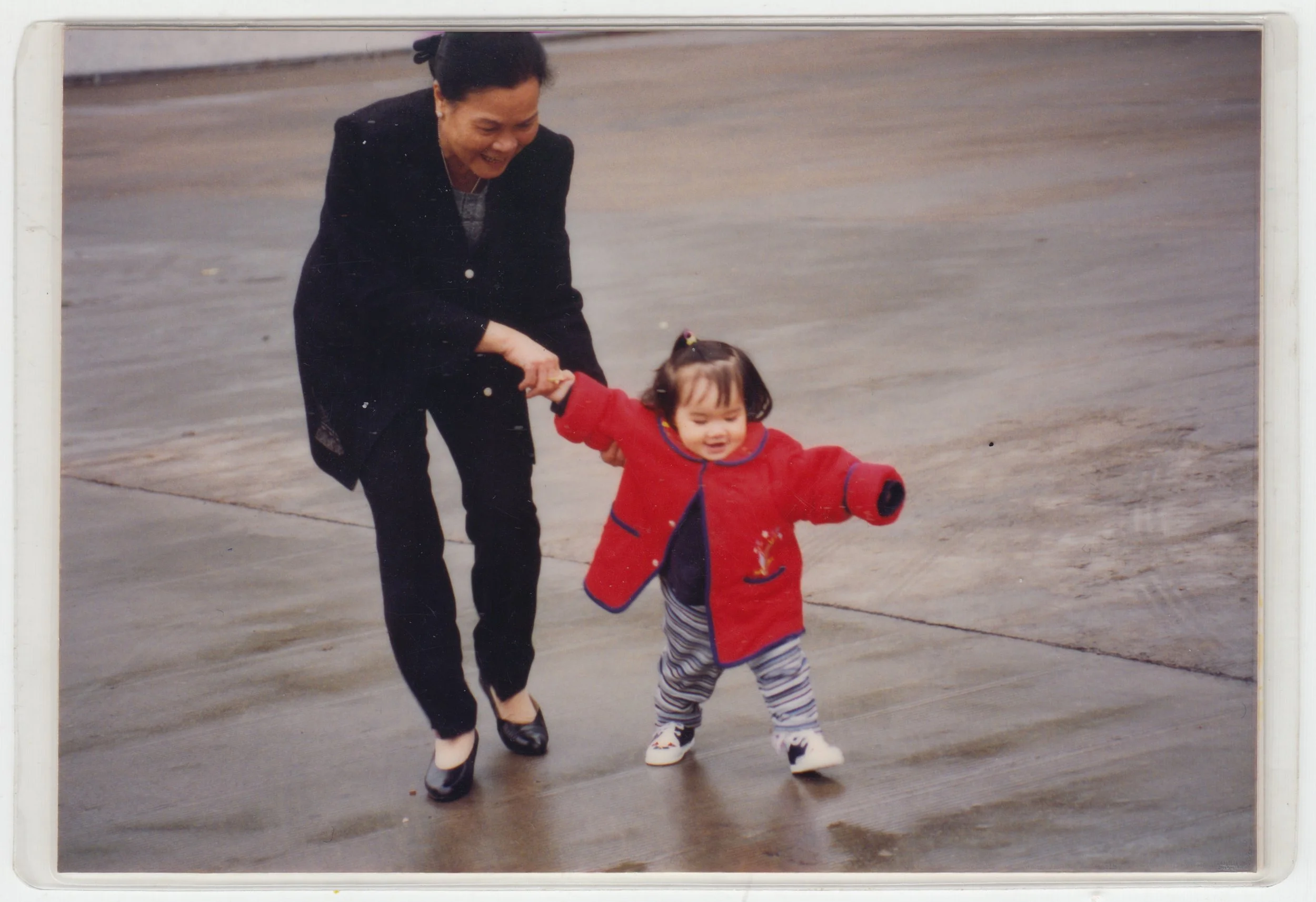 Taken in front of Marble Bra Factory 廣東萬邦公司, c. 1996 - 1997.
