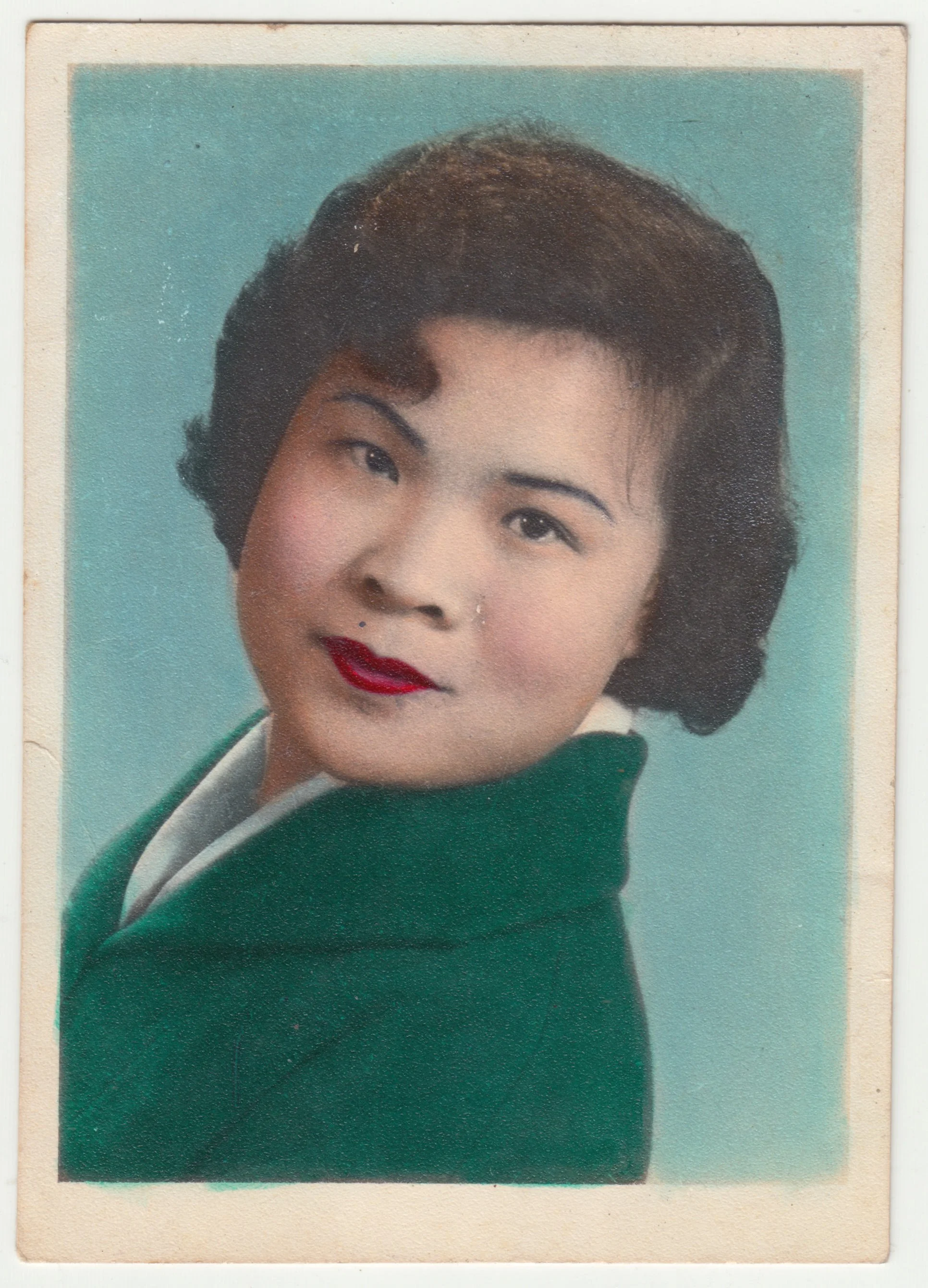Colourised Portrait of Grandma, c. late 1950s.