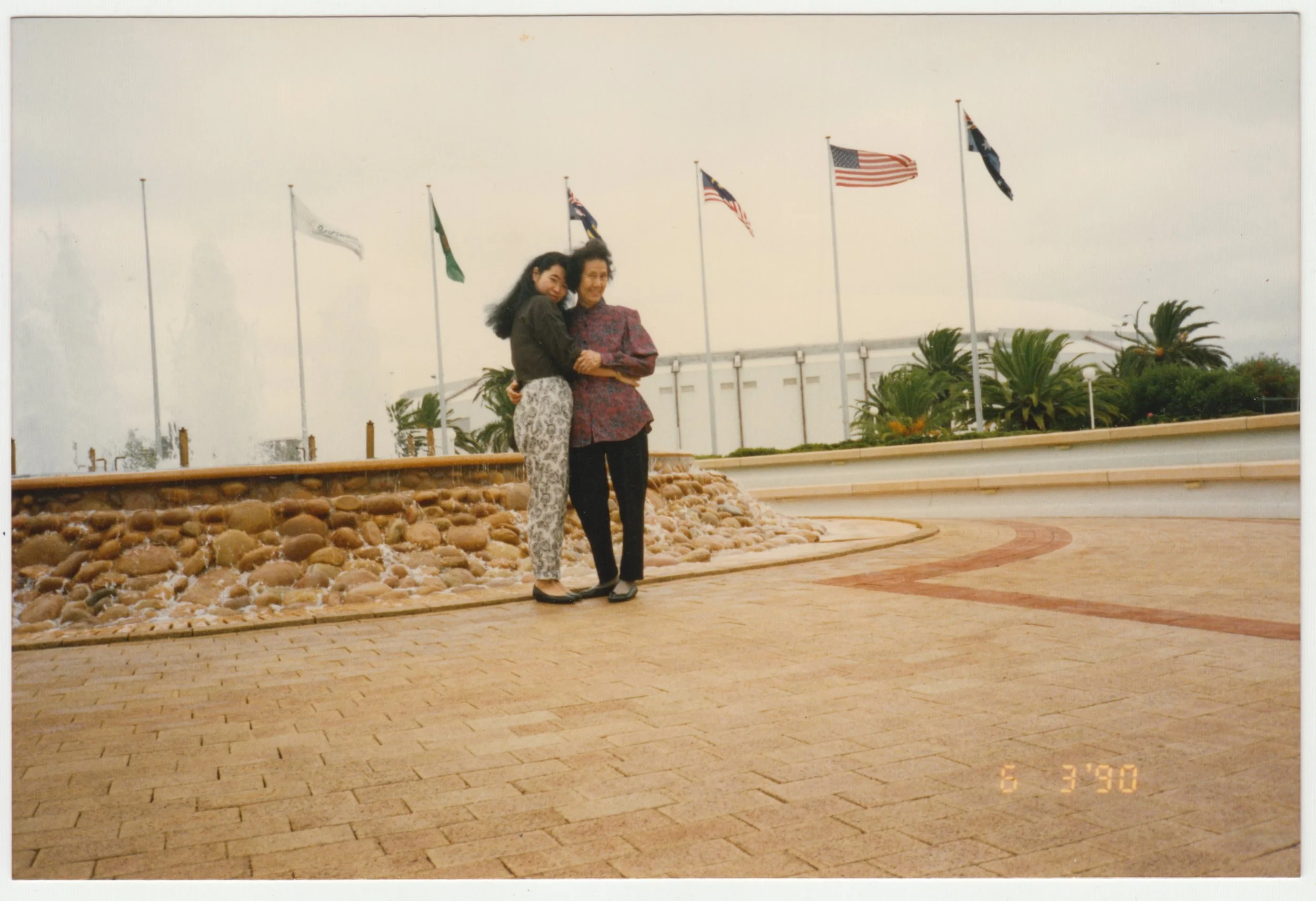 Mum & 姨太婆 in Burswood, Australia. Taken on 6 March 1990