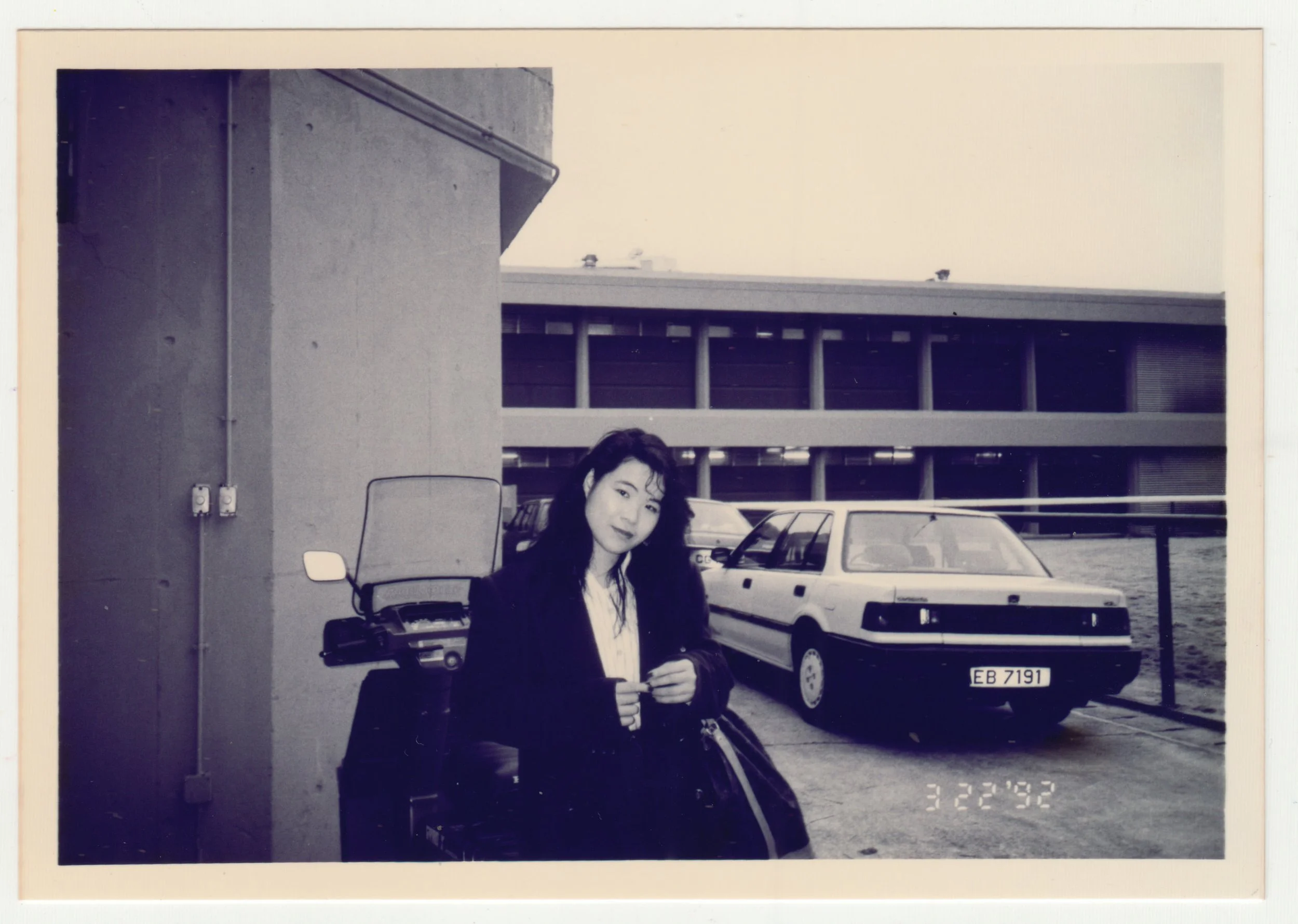 Mum at Hong Kong Jockey Club Stable, Shatin. Photo taken by EE on 22 March 1992.