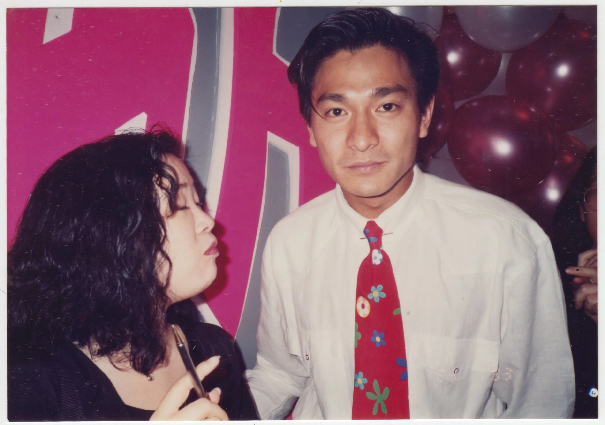 EE & Andy Lau 劉德華 on 29 July 1993. Taken backstage at Andy Lau’s concert.