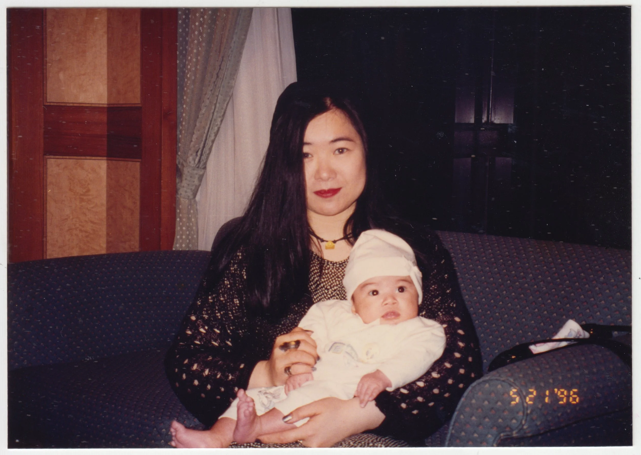 EE & Charlotte, taken at Grandpa’s birthday banquet on 21 May 1996. 