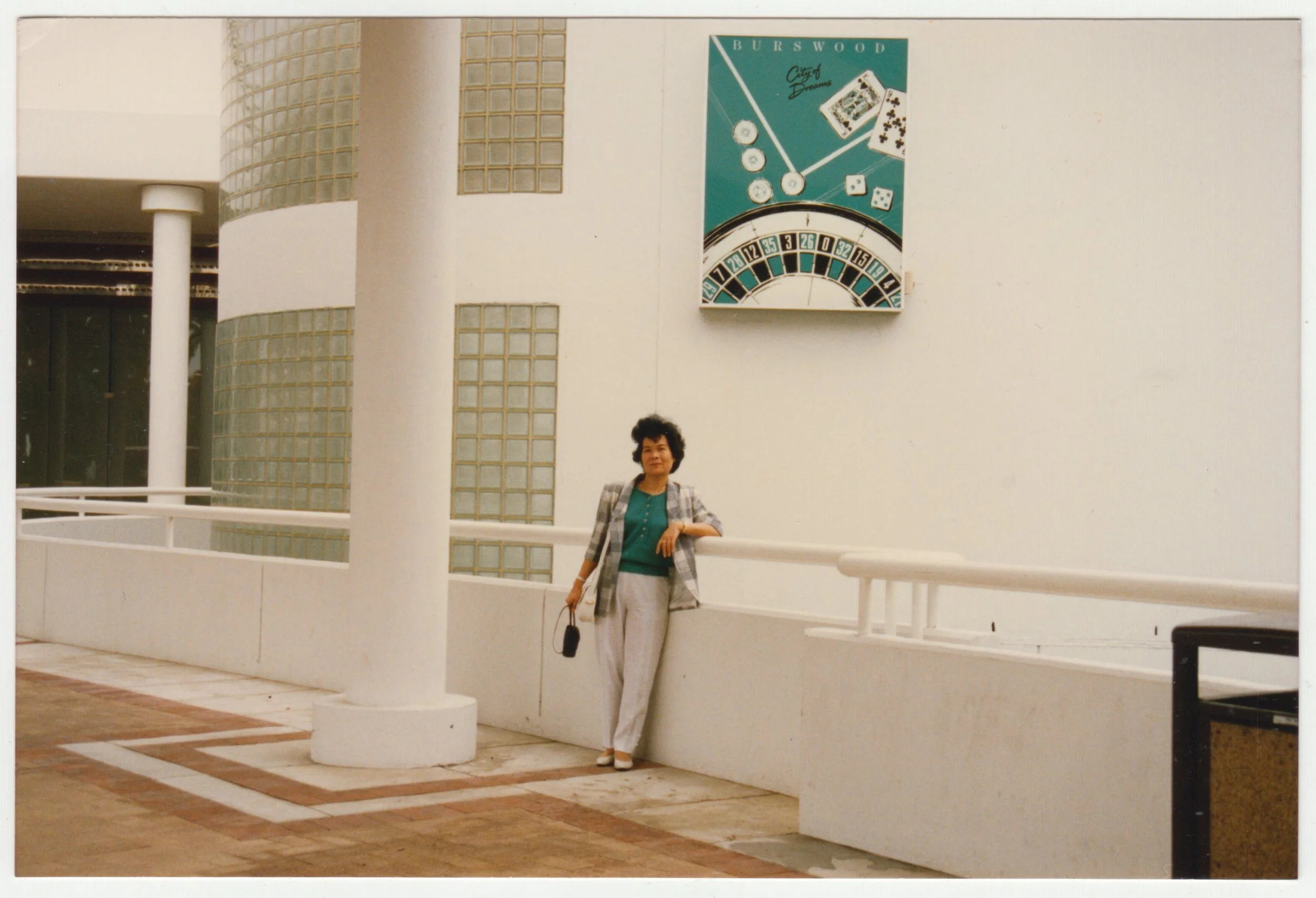 Grandma in Crown Perth, Burswood, Australia, c. March 1990.