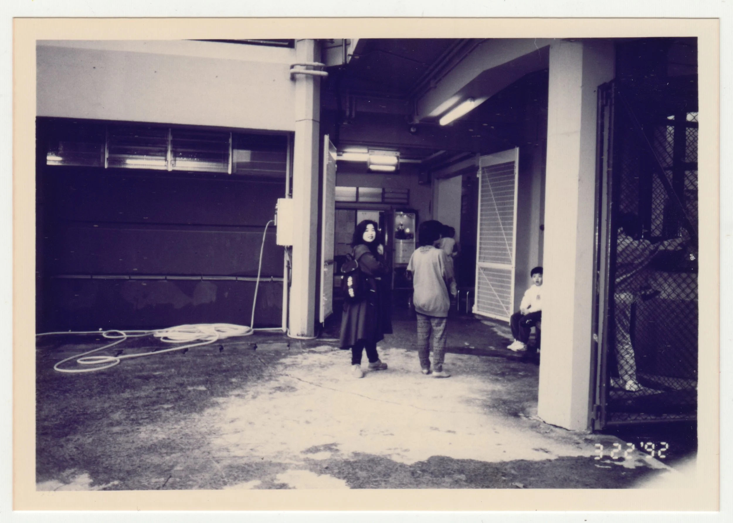 EE & Grandma at Hong Kong Jockey Club Stable, Shatin, right before visiting Grandpa's first racehorse. Taken on 22 March 1992 by Mum.