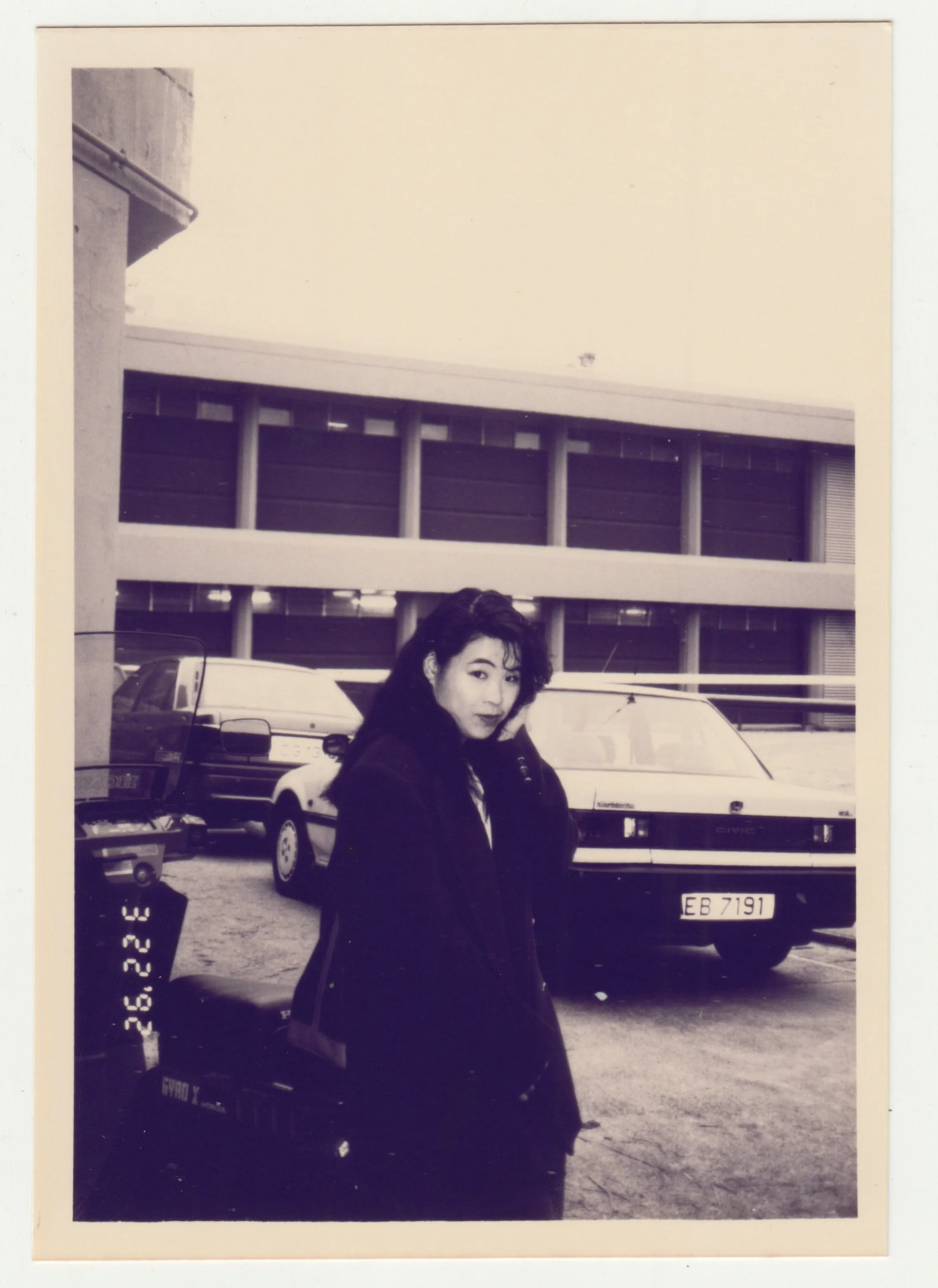 Mum at Hong Kong Jockey Club Stable, Shatin. Photo taken by EE on 22 March 1992.