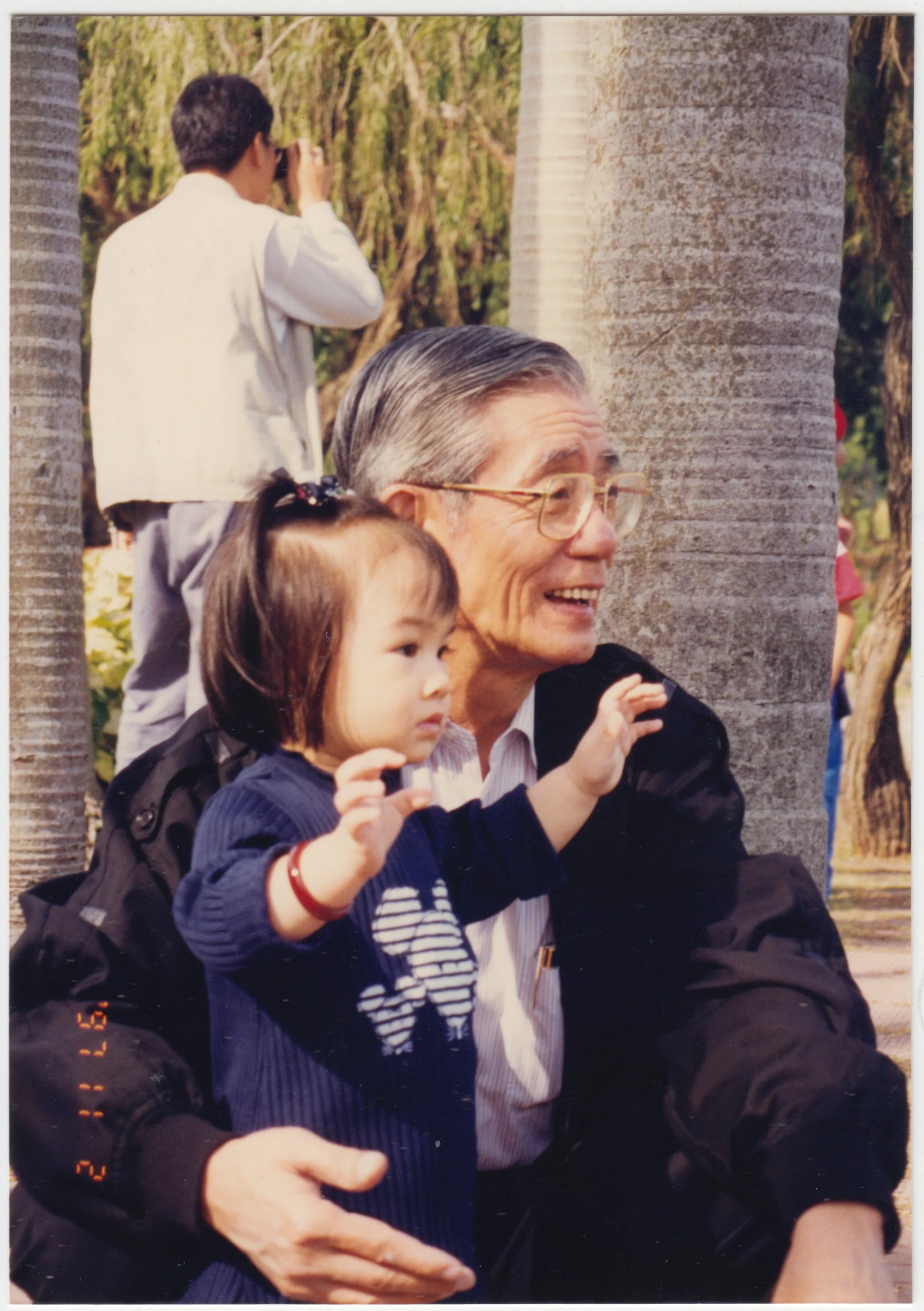 Grandpa & Charlotte at a park on 2 November 1997