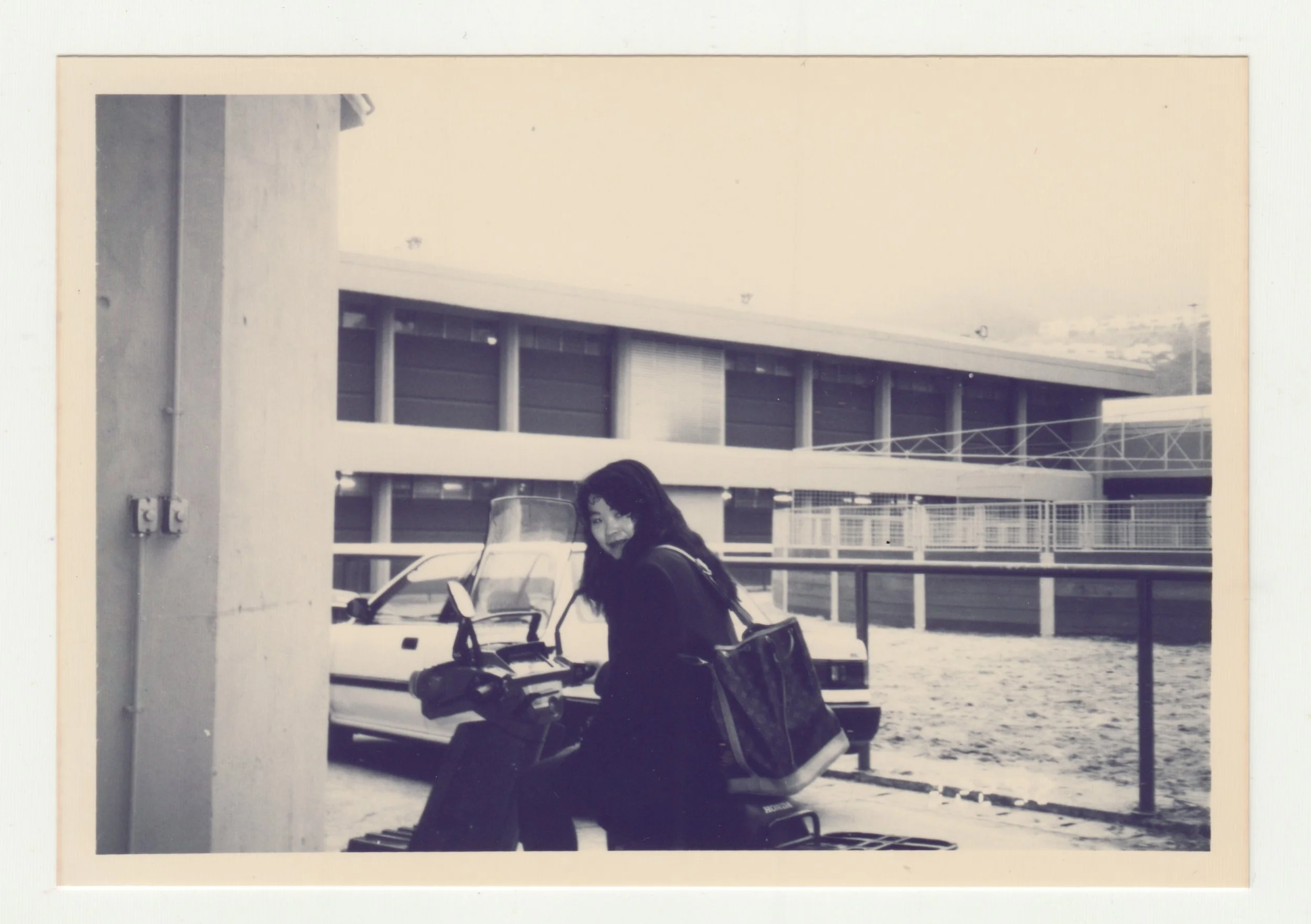 Mum at Hong Kong Jockey Club Stable, Shatin. Photo taken by EE on 22 March 1992.