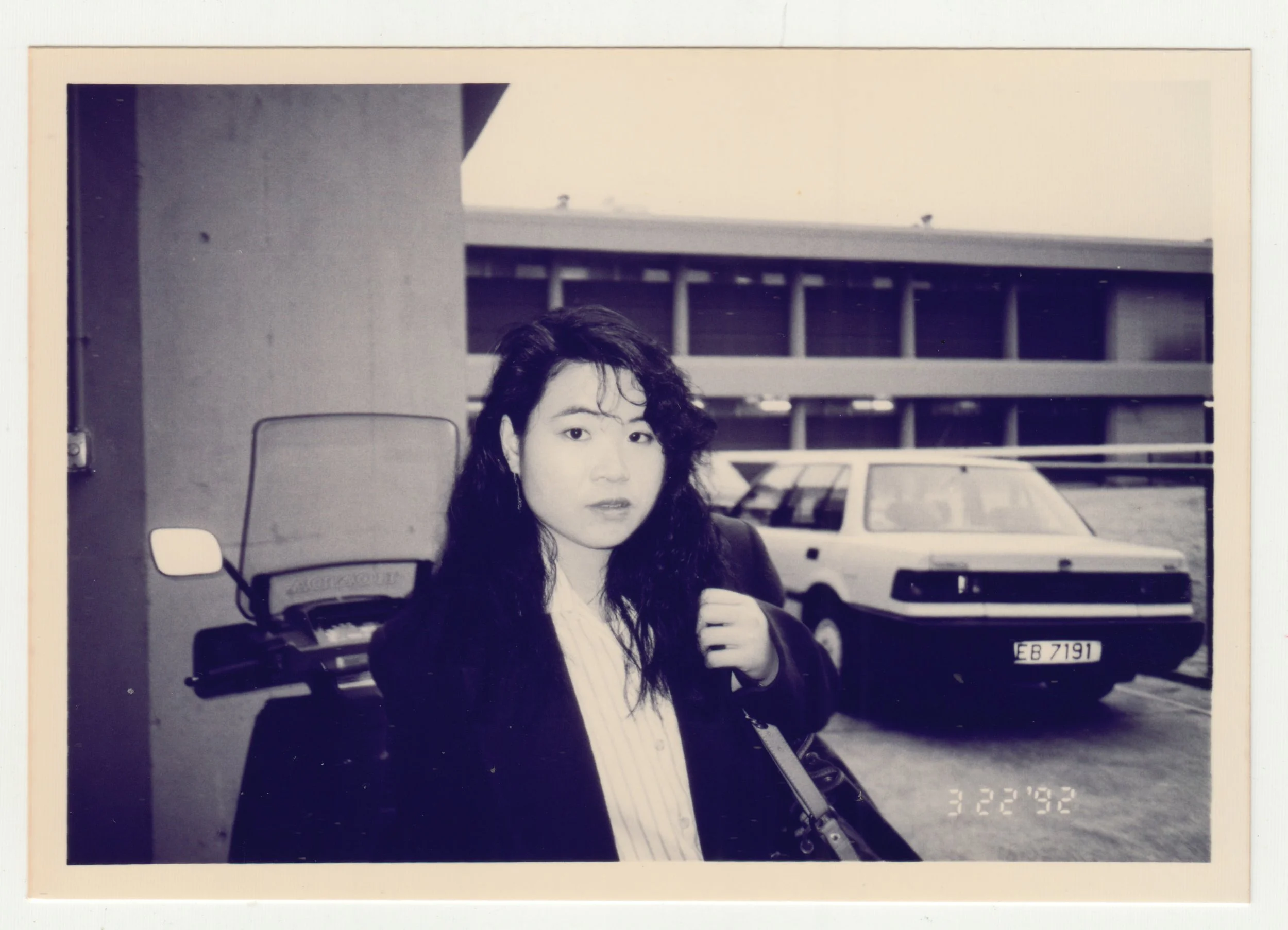 Mum at Hong Kong Jockey Club Stable, Shatin. Photo taken by EE on 22 March 1992.