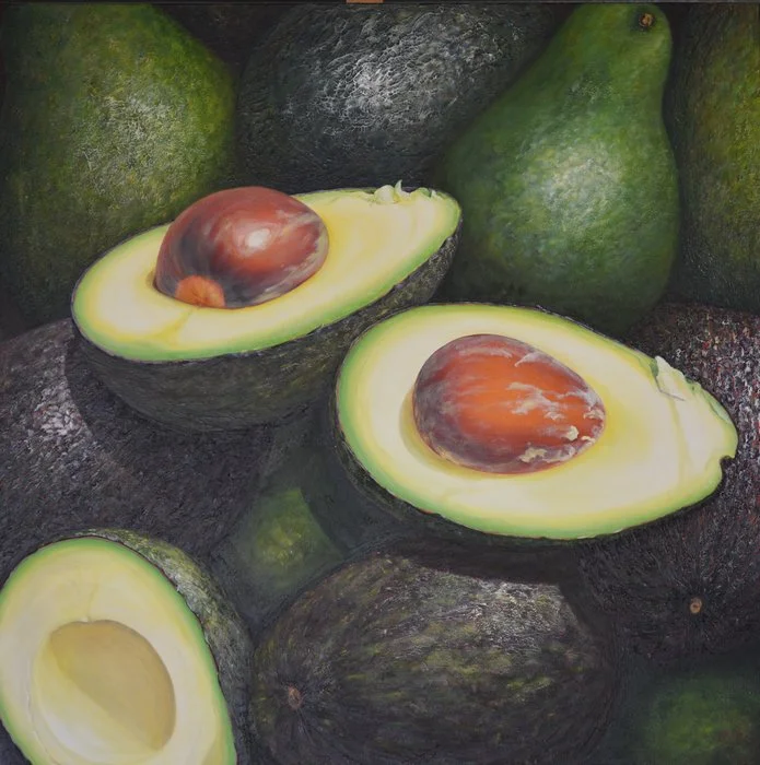 Avocado Harvest :: Oil on canvas, 120 x 12cm