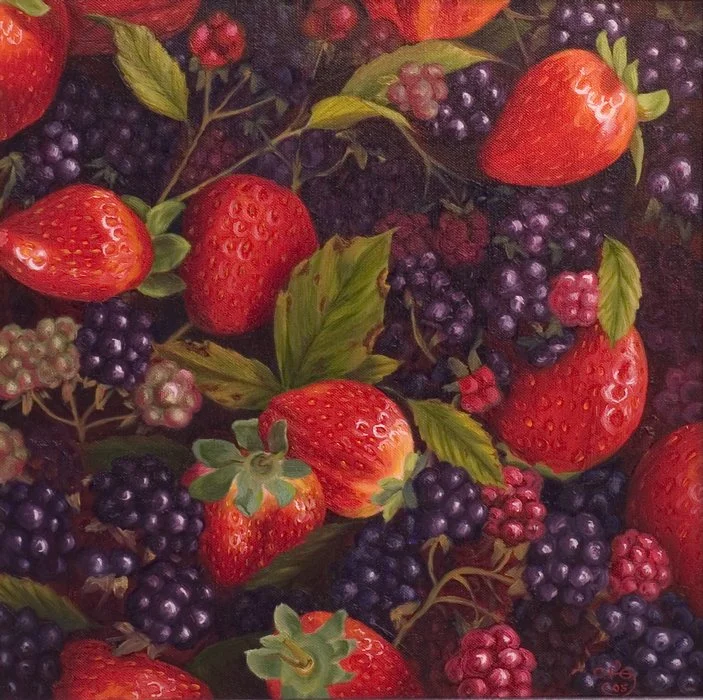 Very Berry 2 :: Oil on canvas, 40 x 40cm