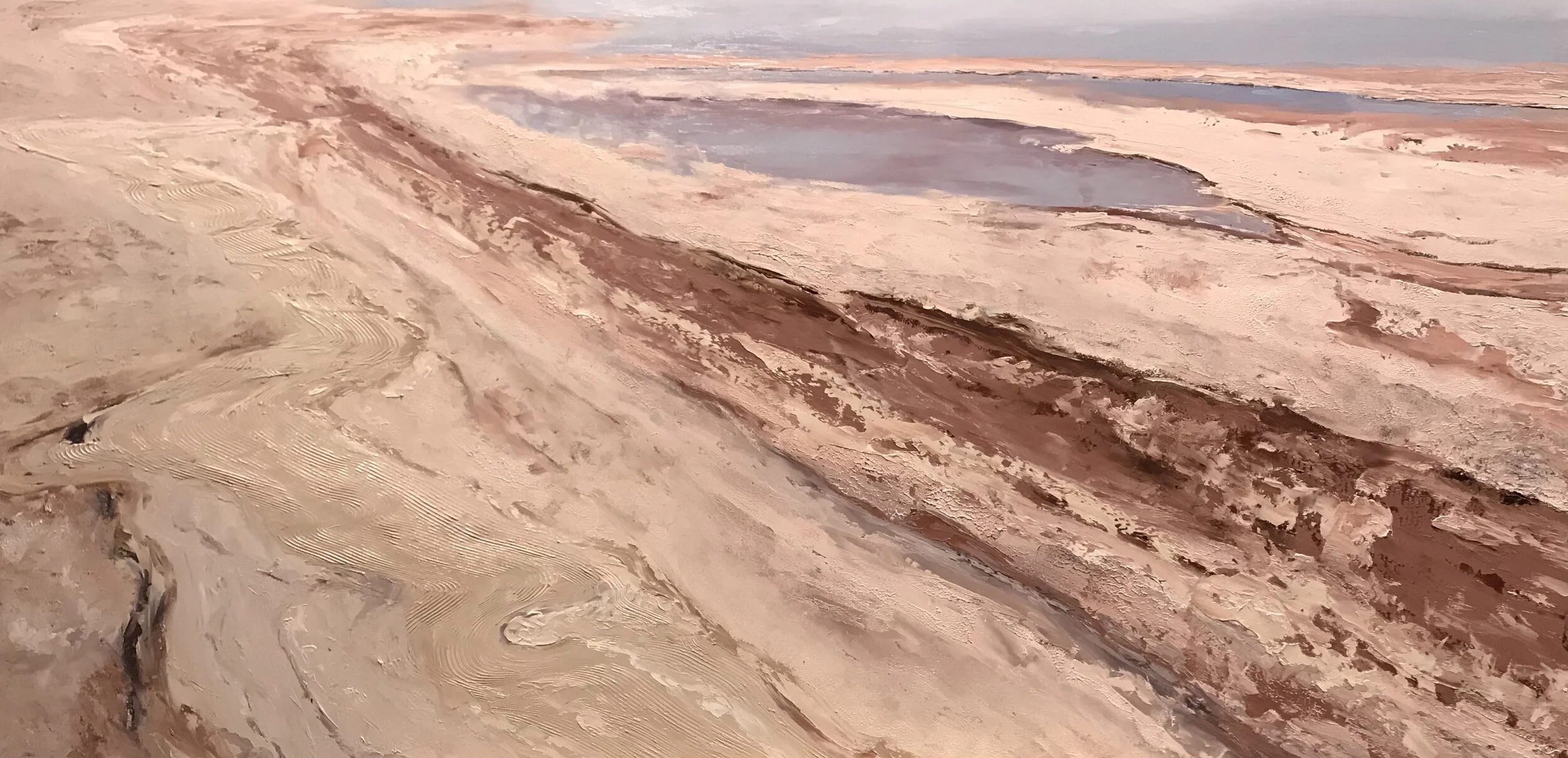 Bird Lake, SA Oil on aluminium, 60 x 120cm