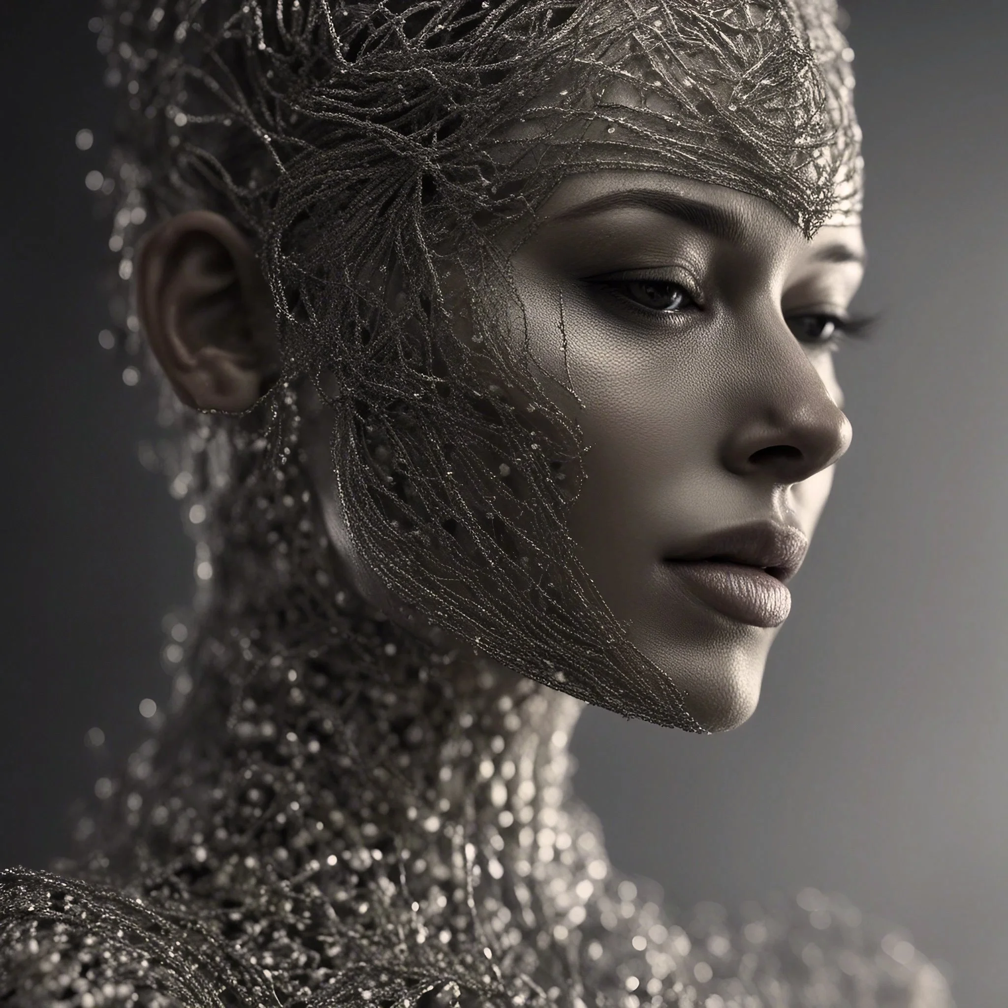  SERPENTINE ELEGANCE: MEDUSA-INSPIRED SILVER HEADPIECE 