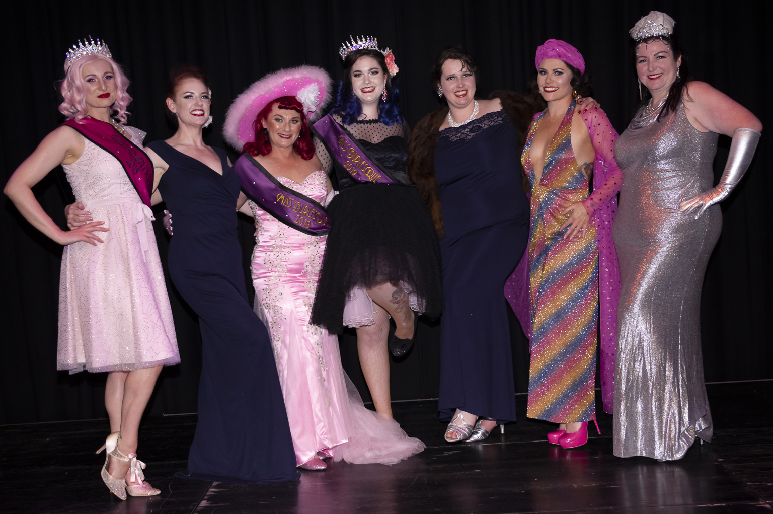 Finalists at Miss Burlesque Tasmania - Moonah Arts Centre 