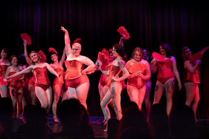 Burlesque students at Moonah Arts Centre
