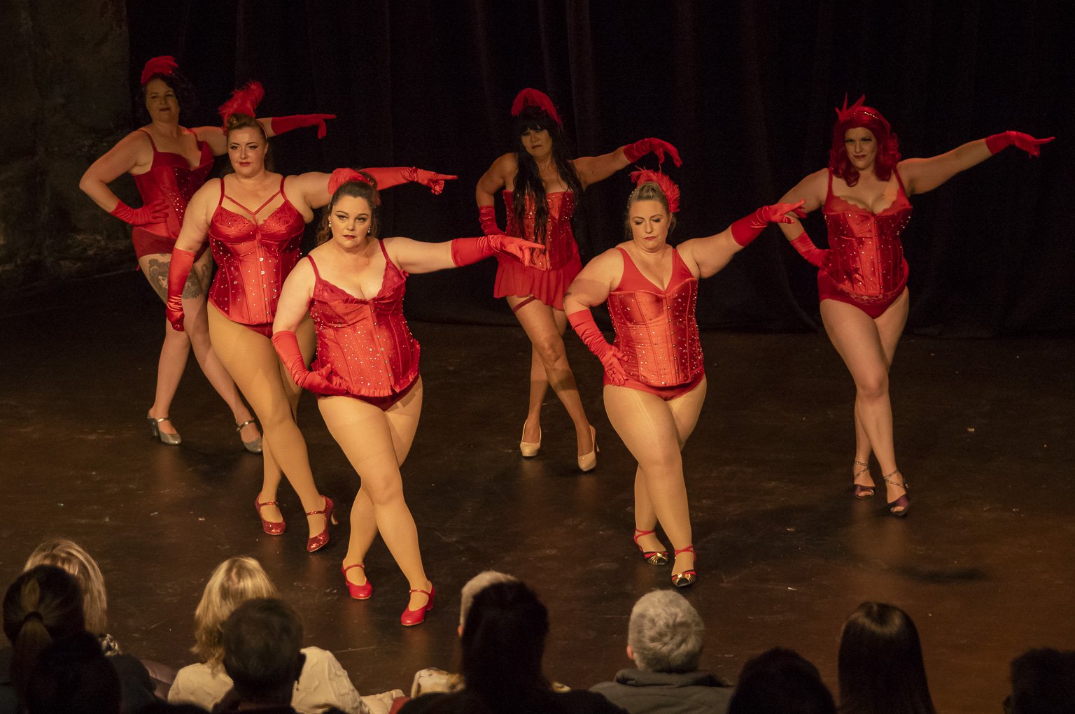 Classic Burlesque Students onstage