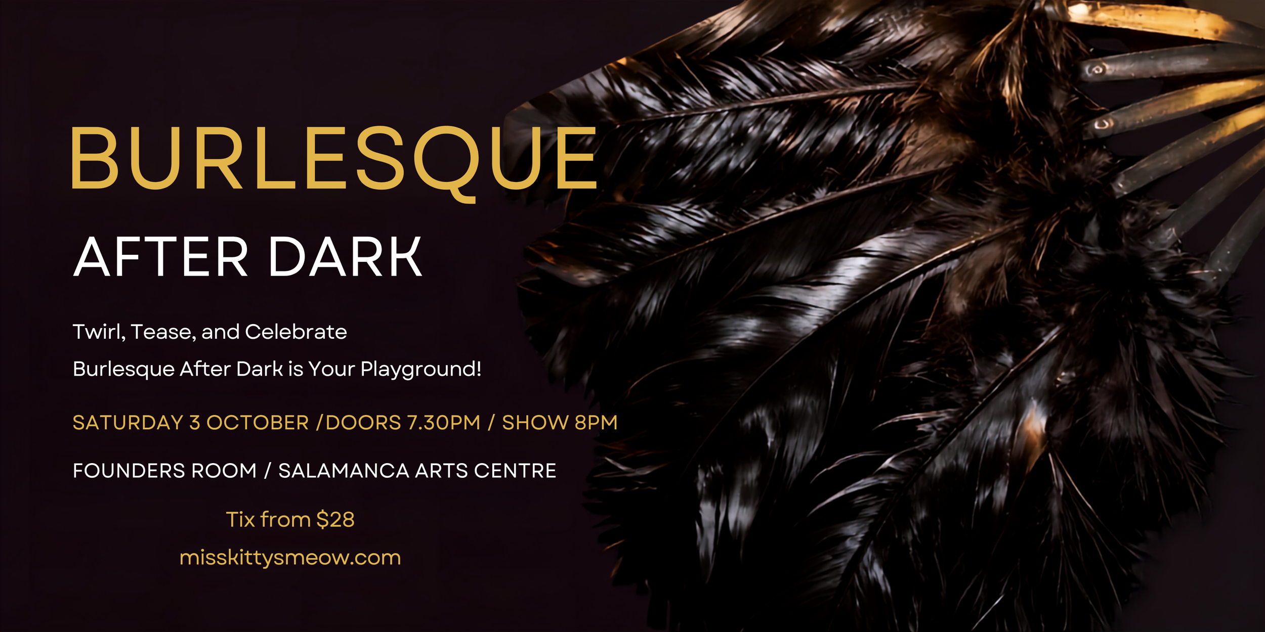 Burlesque After Dark – Saturday 3 October | Founders Room, Salamanca Arts Centre