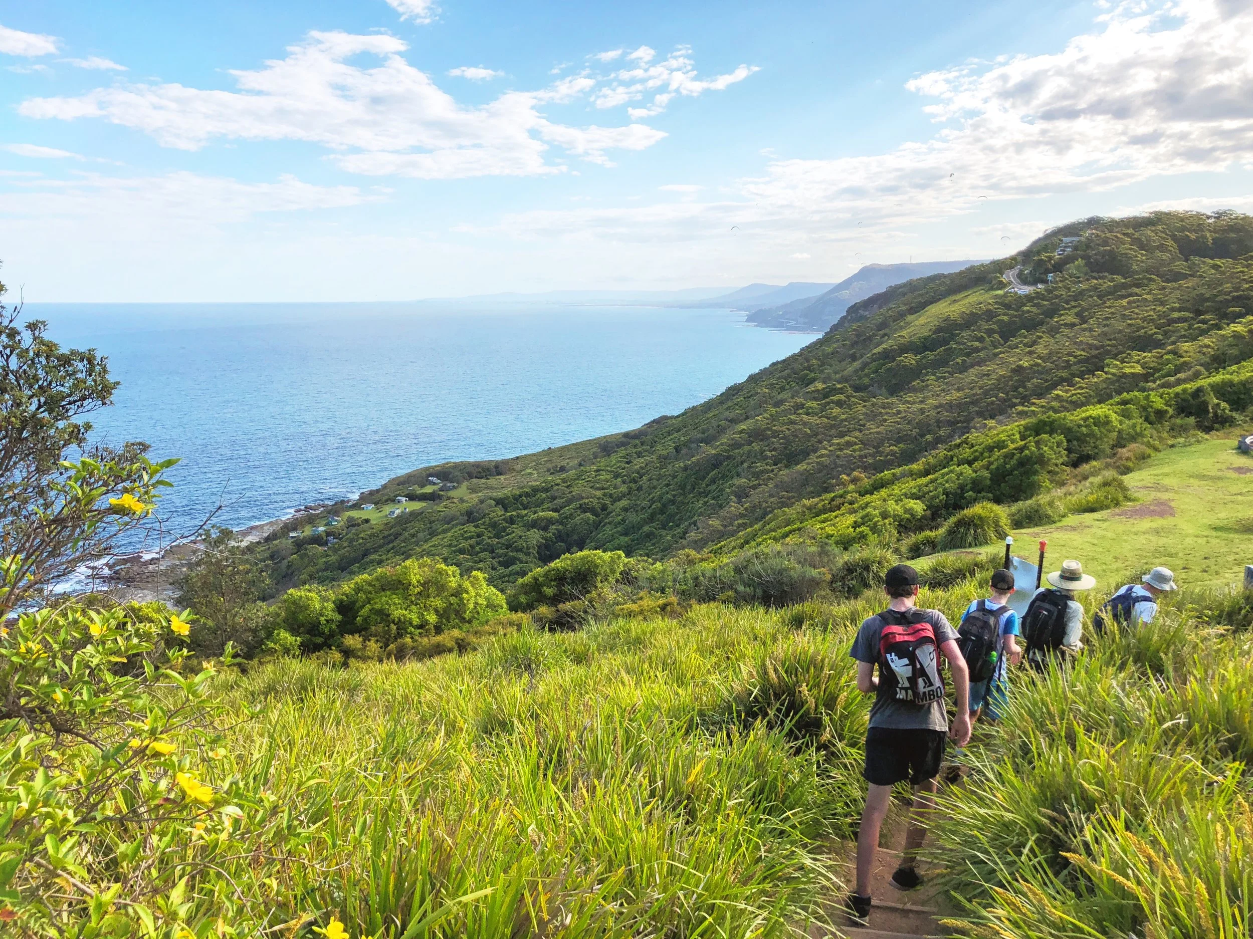 Some of the views we get to experience on our coastal walks. This was at Otford lookout.