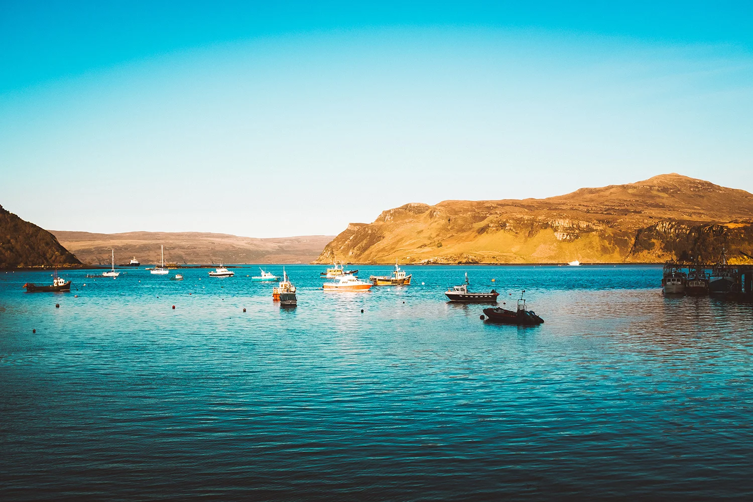 Portree bay, from Quay Street on the docks, Isle of Skye