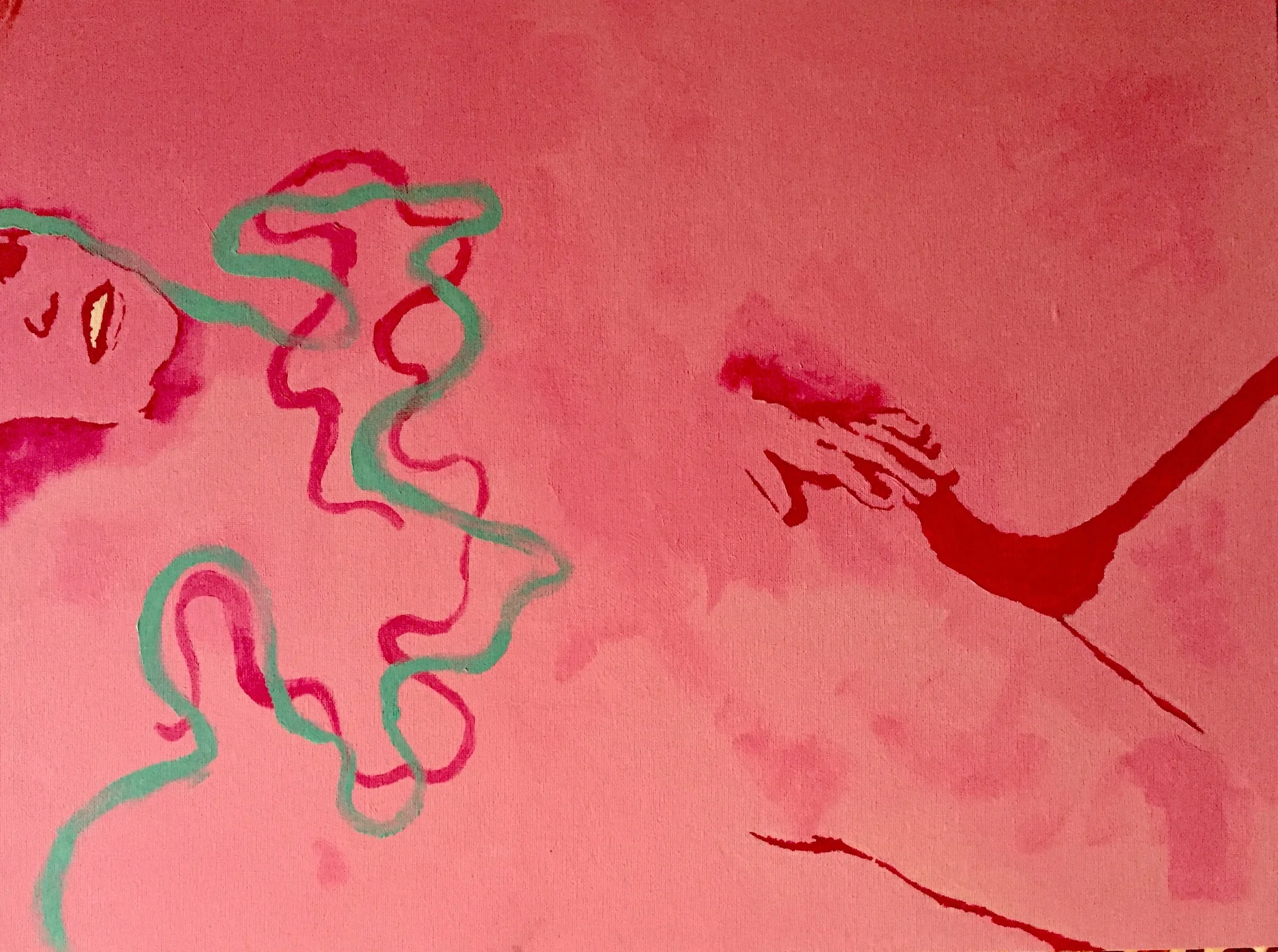 Elleacrylic on canvas board - 24”x18”2018