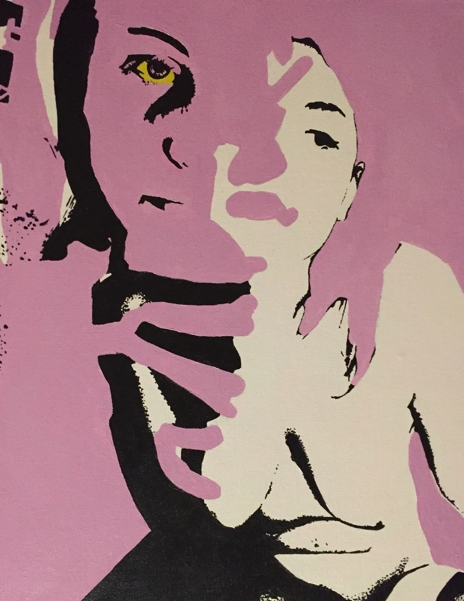 Self Portrait II (exposed)acrylic on canvas - 14”x18”2018