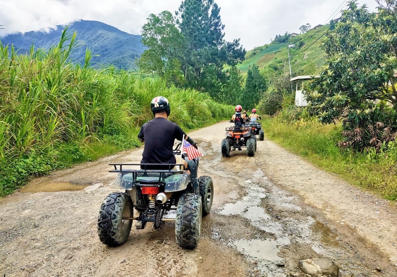 ATV fun at Sosodkion Hill in the foothills of nearby Mount Kinabalu