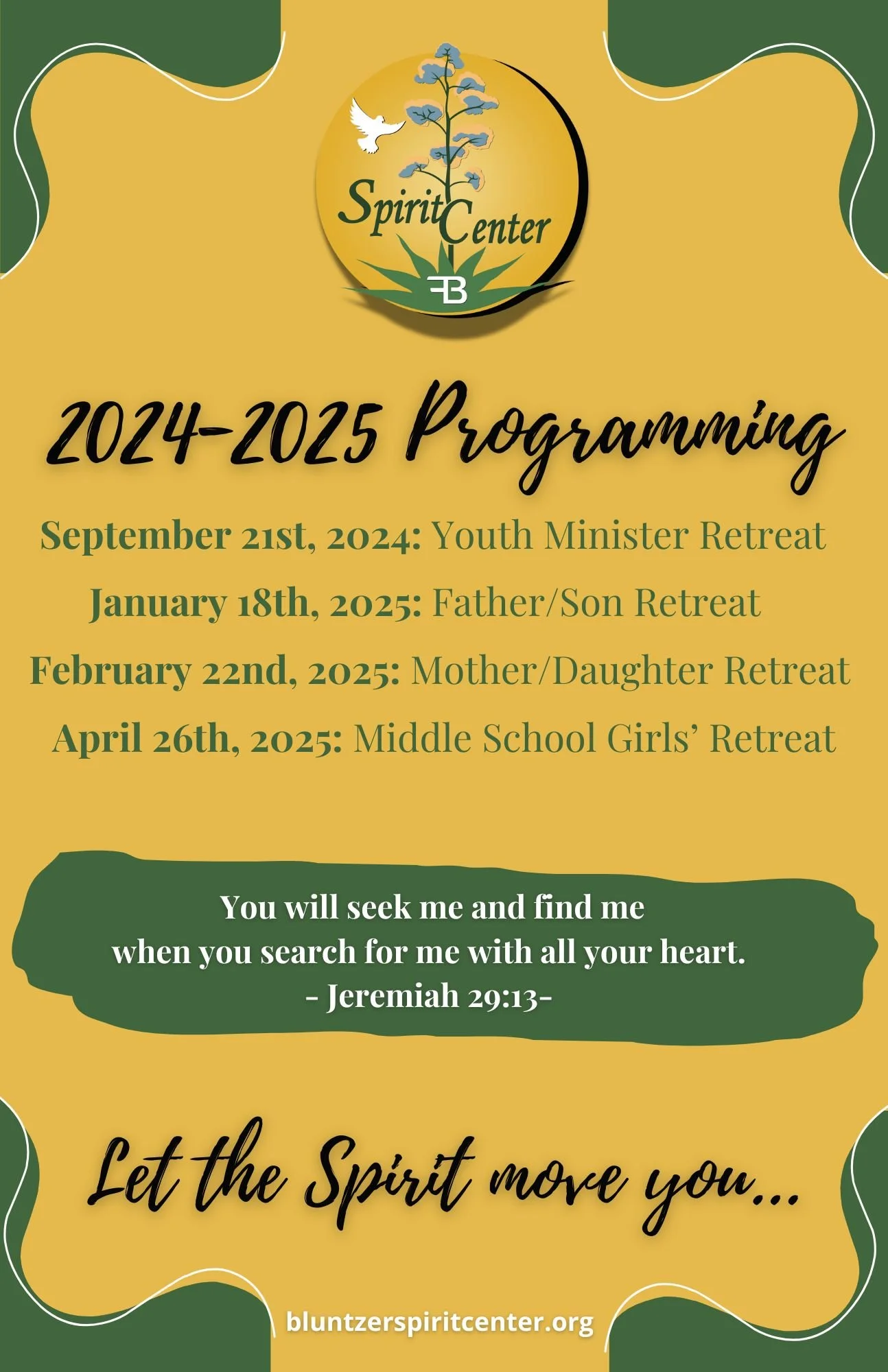 2024-2025 Program Schedule — The Spirit Center