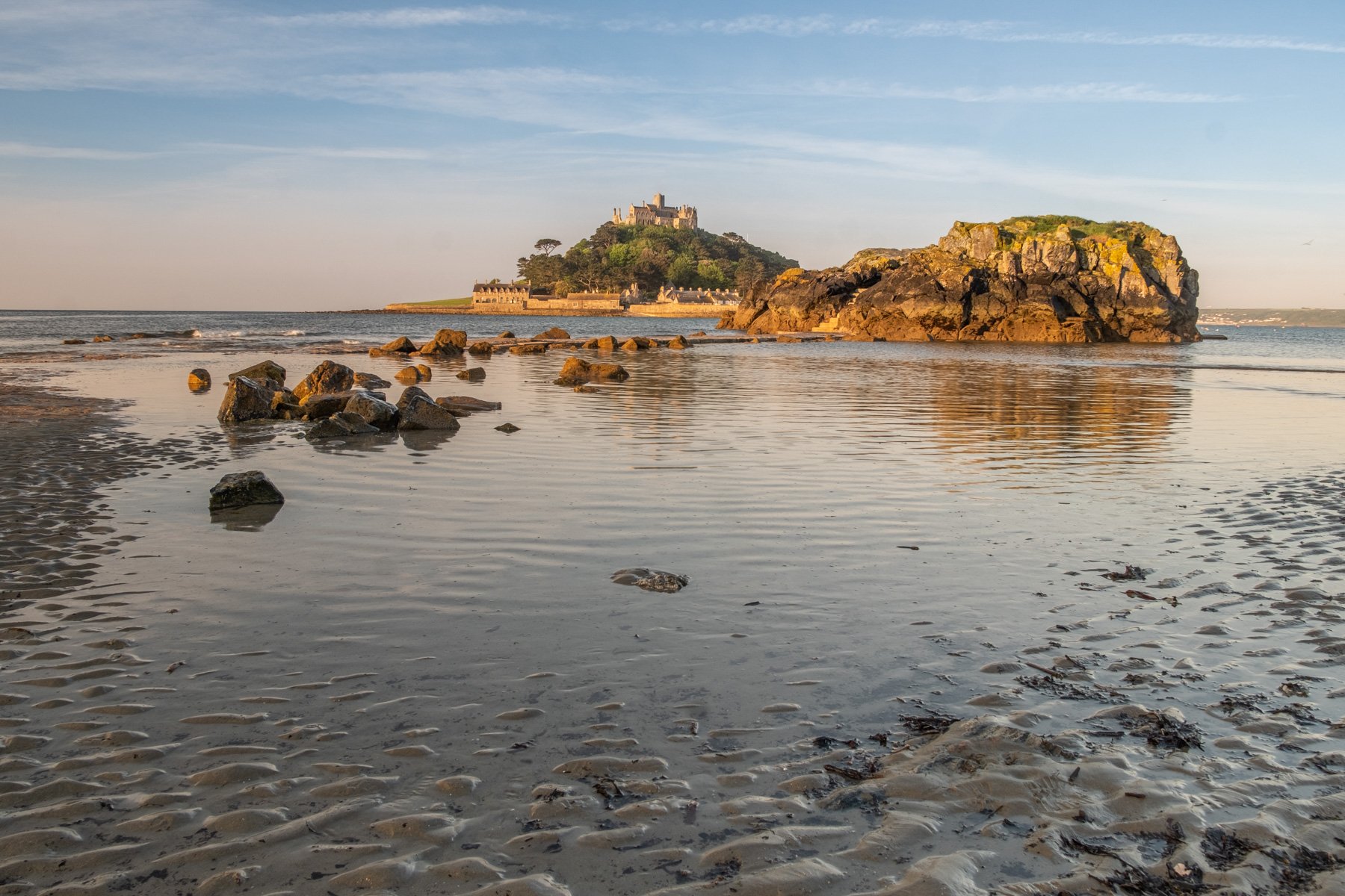 Sunrise at St.Michael's Mount by Angela Danby