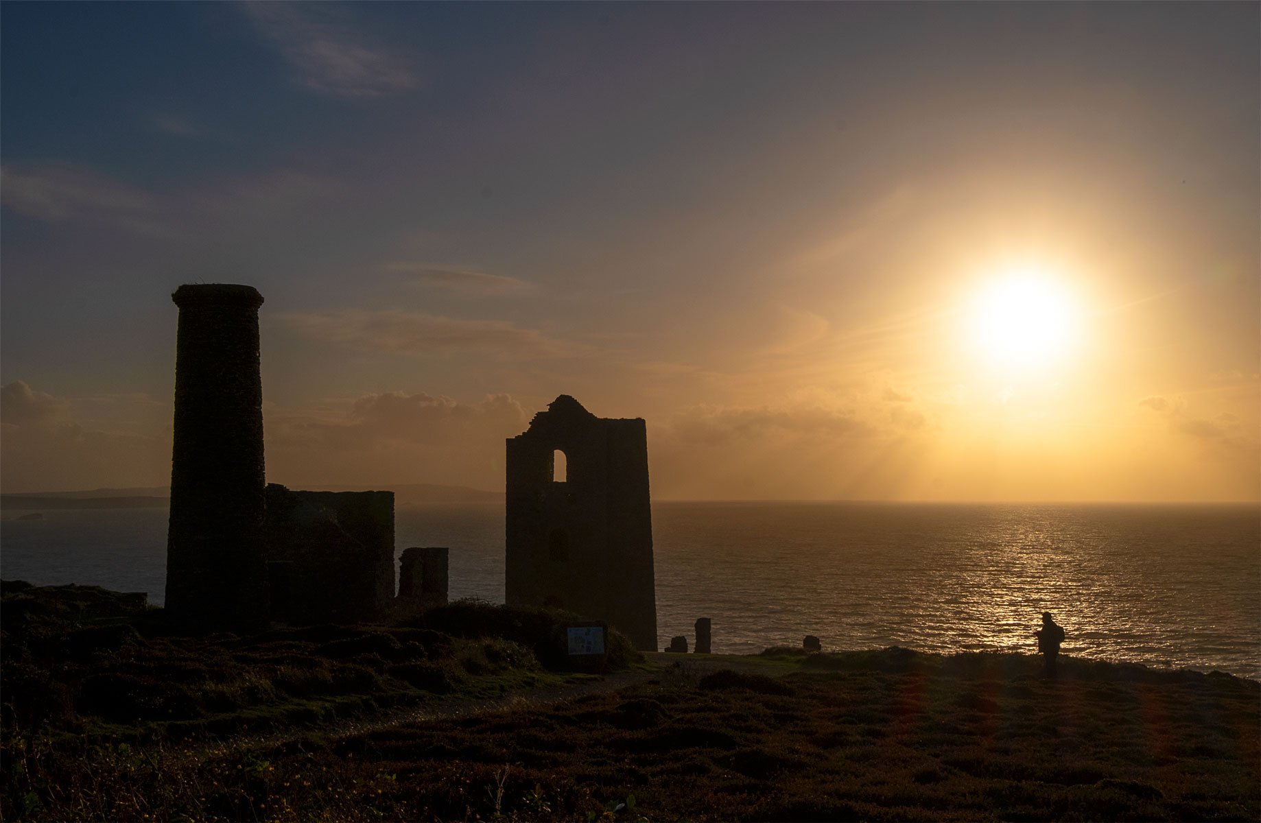 Sunset at Wheal Coates Mine by Suzanne Mellor